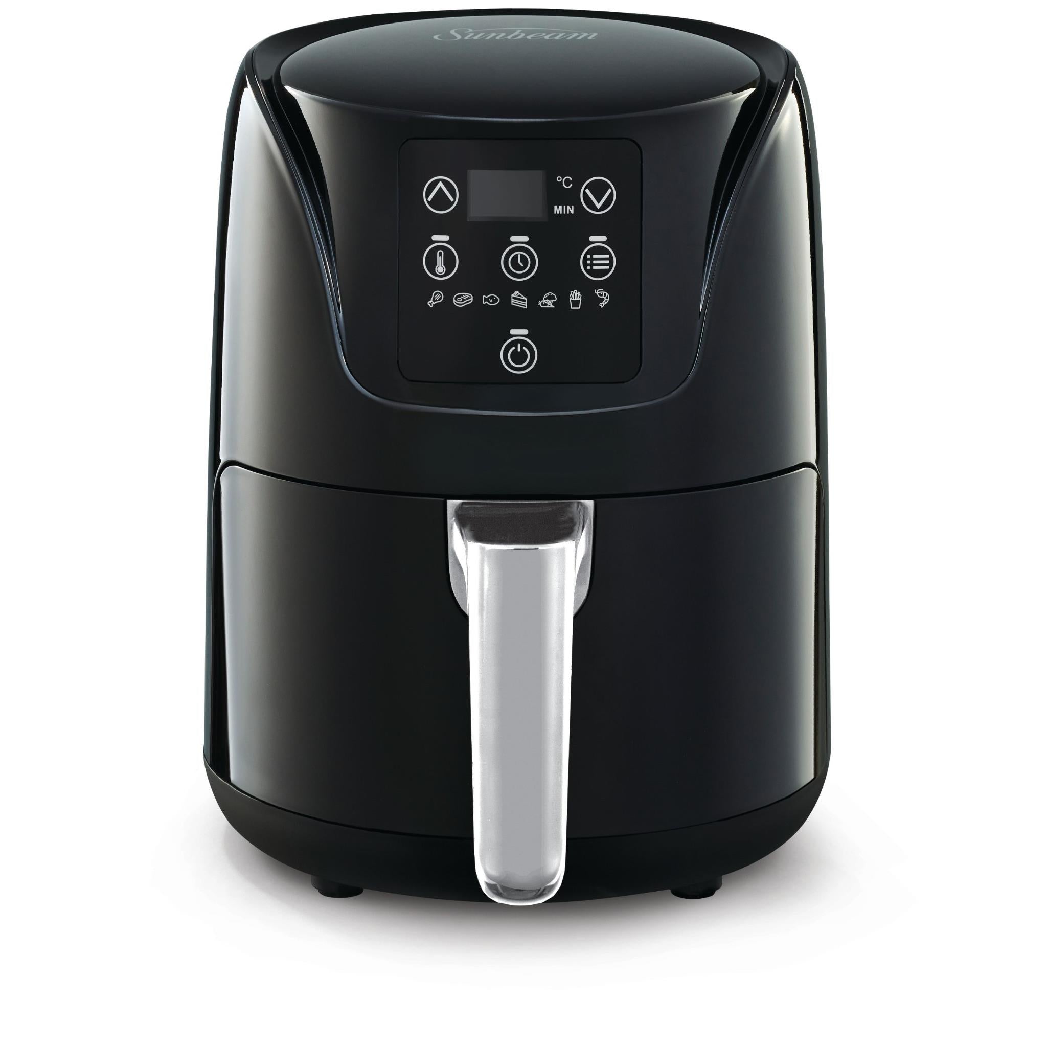 sunbeam afp4100bk digital dura ceramic 4l air fryer (black)