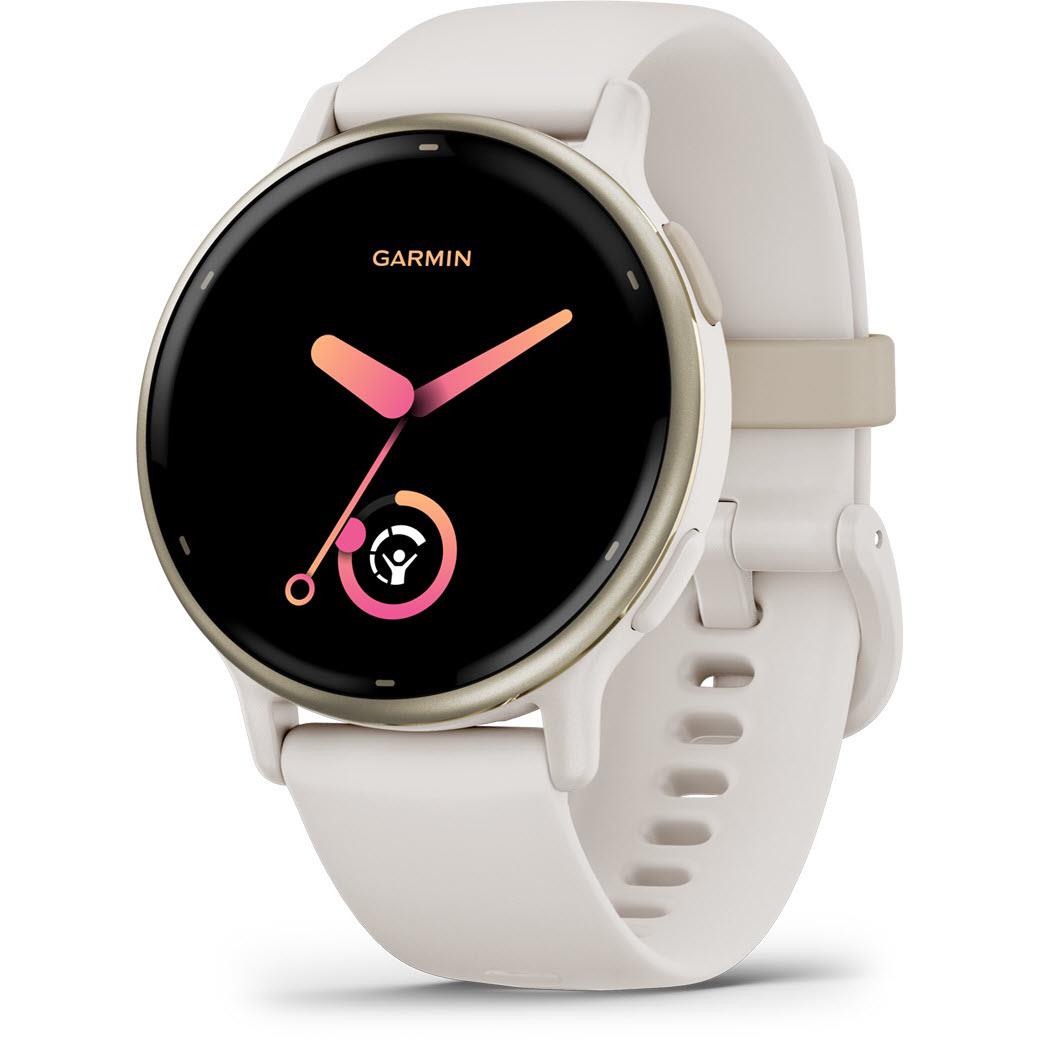 garmin vivoactive 5 smart watch (ivory/cream gold)