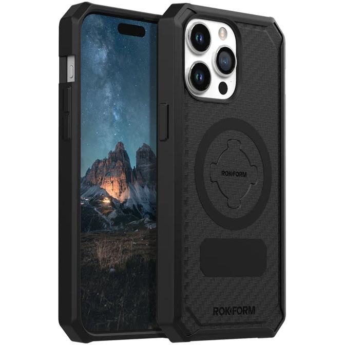 rokform rugged case for iphone 15 pro max (black)