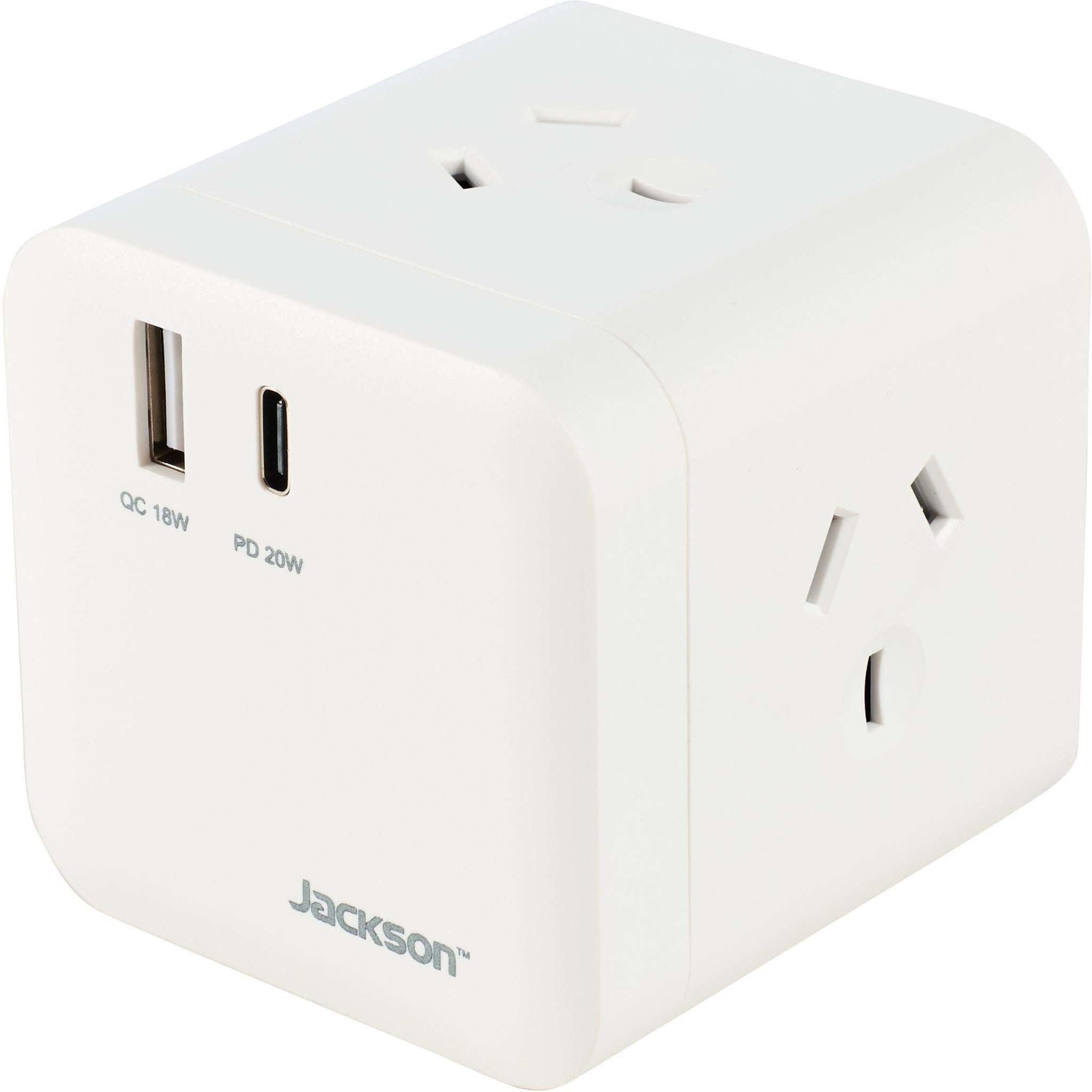 jackson rapid charge usb-c/a 3 way power cube