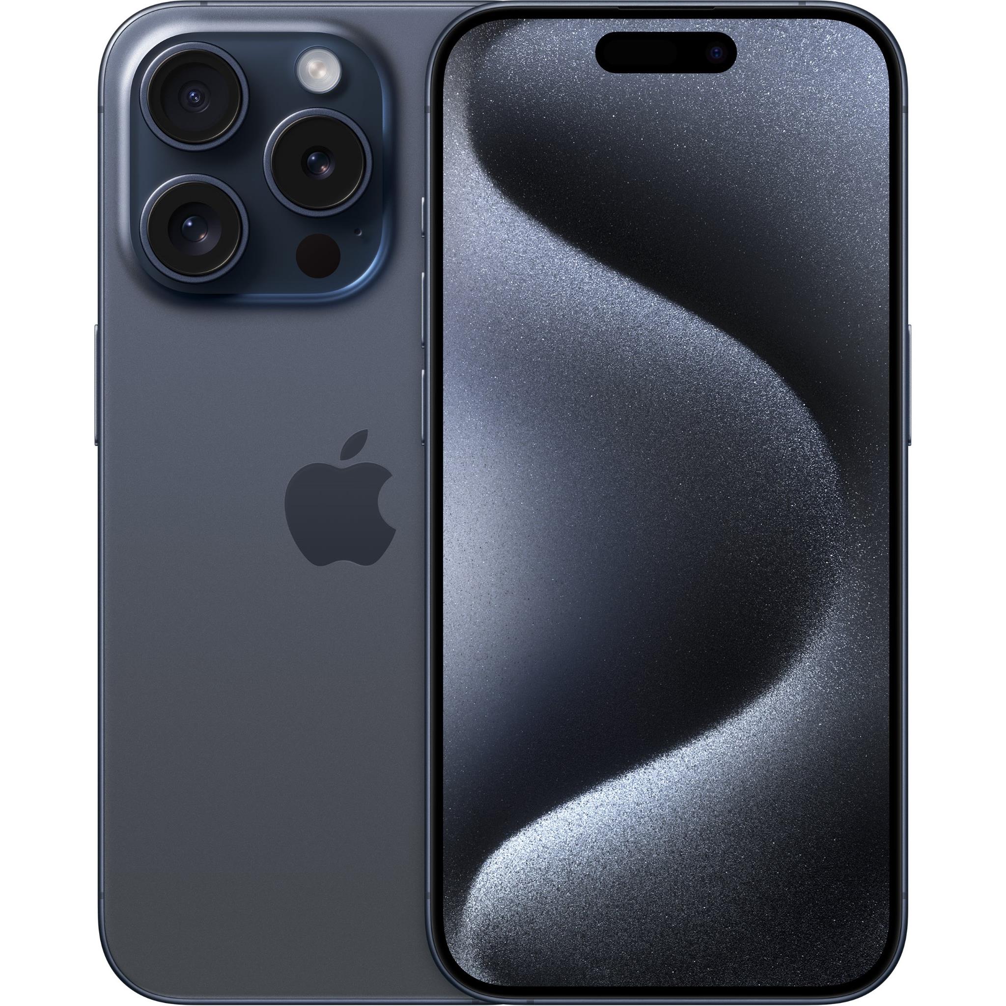 apple iphone 15 pro 256gb (blue titanium) [^renewed]
