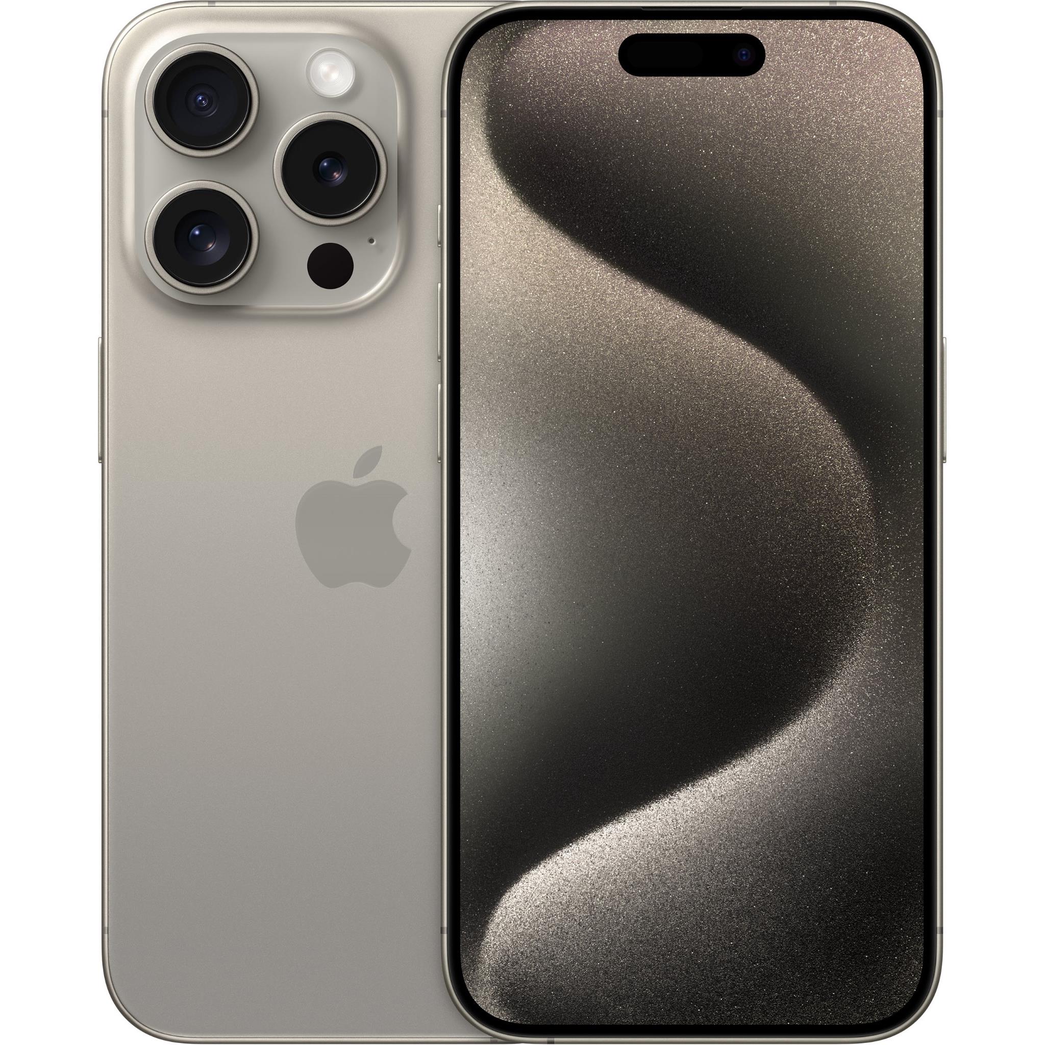 apple iphone 15 pro 256gb (natural titanium) [^renewed]