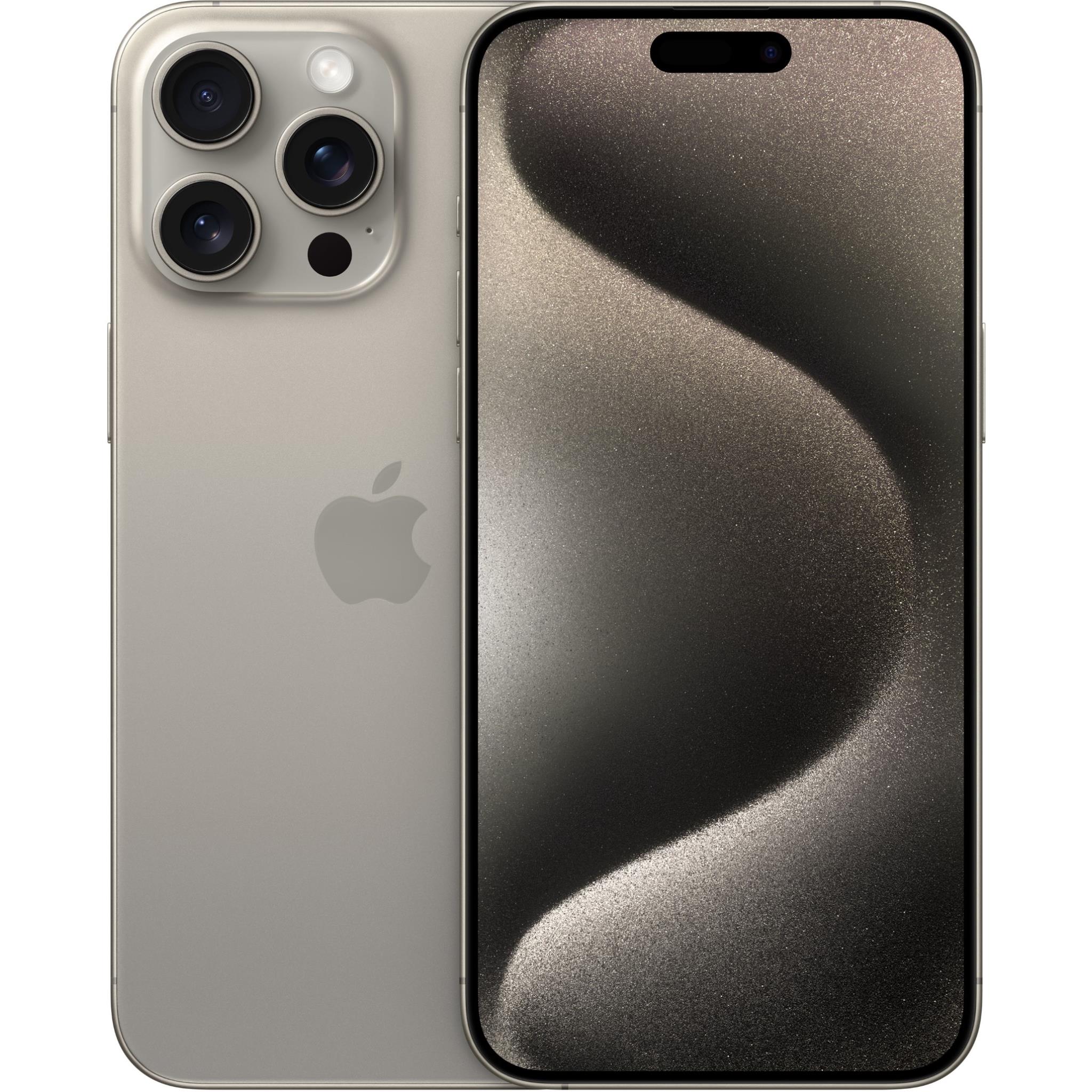 apple iphone 15 pro max 256gb (natural titanium) [^renewed]