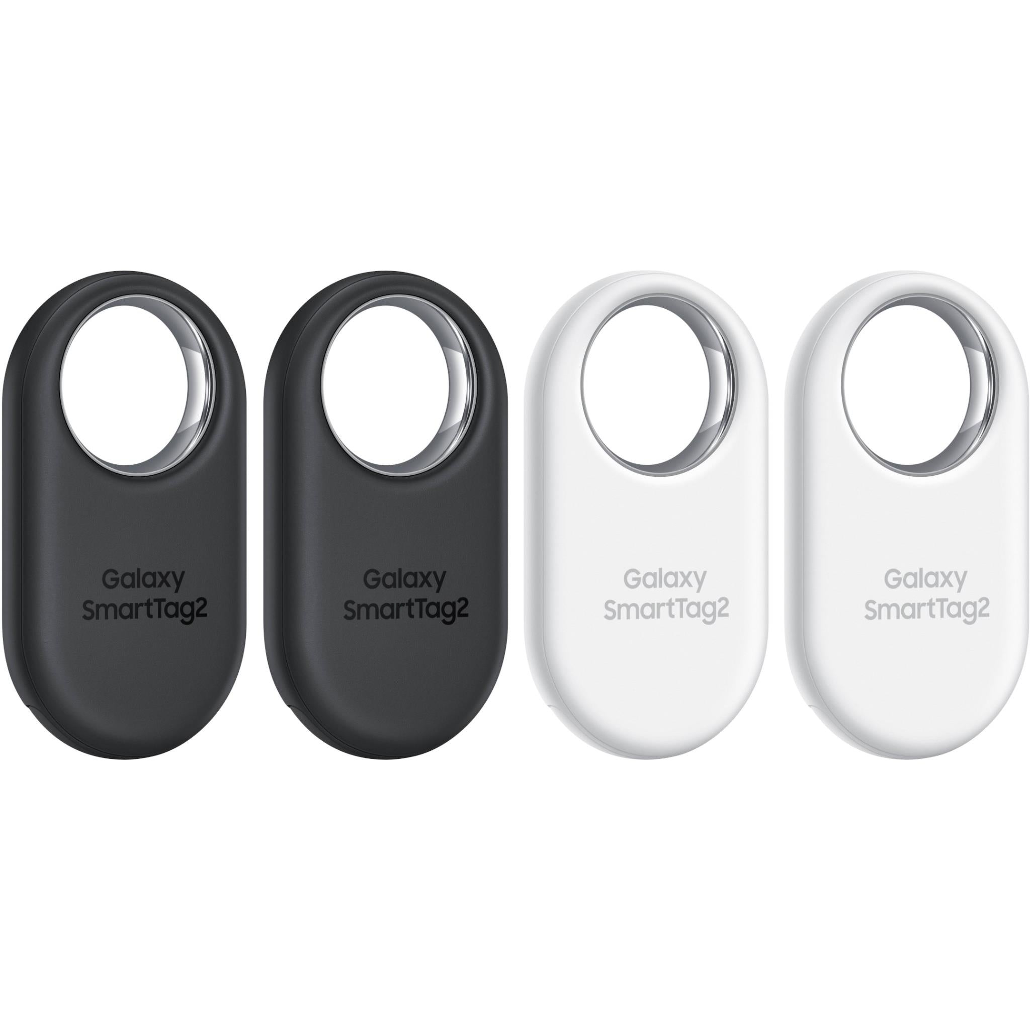 samsung smart tag2 bluetooth tracker 4 pack (black/white)