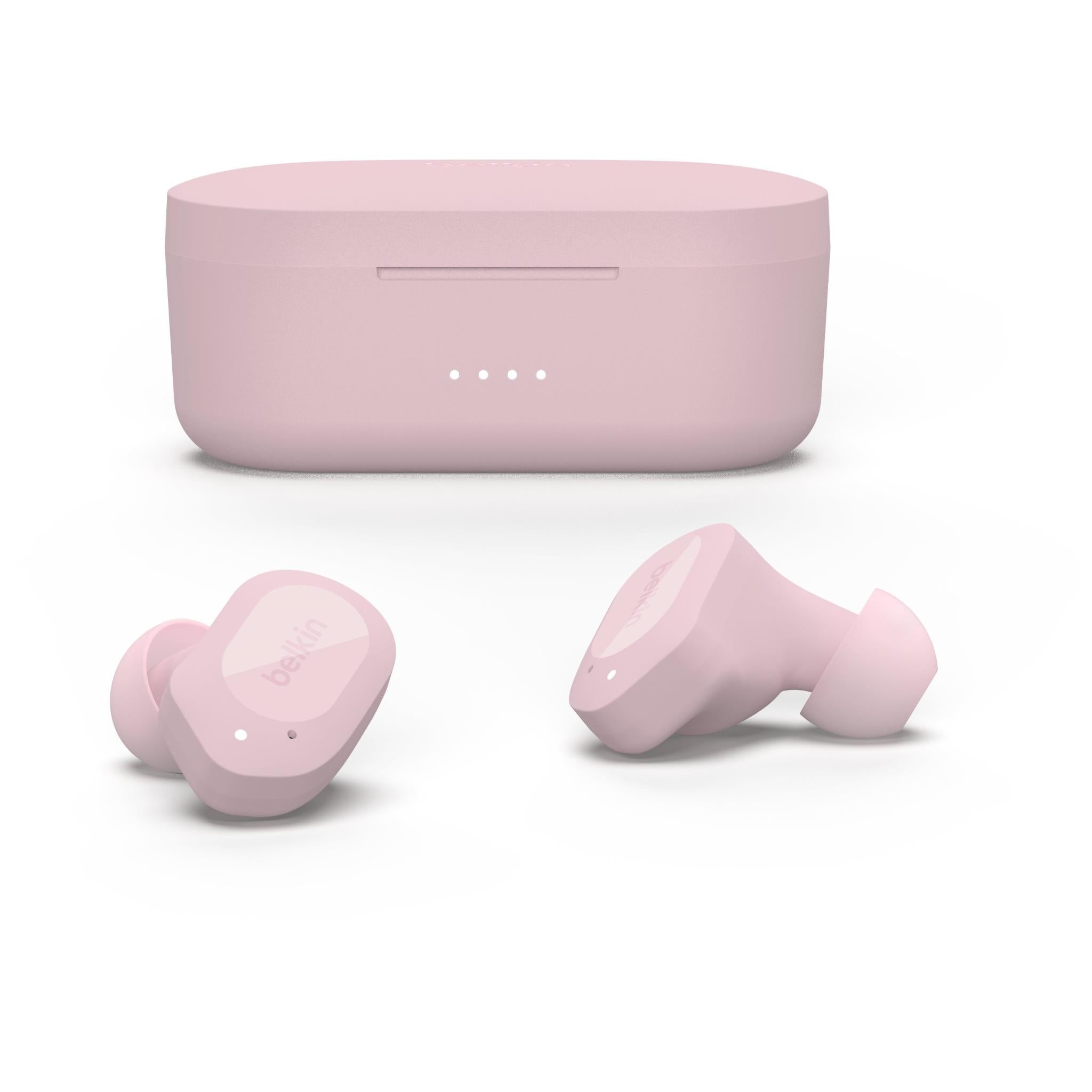 belkin soundform play true wireless in-ear headphones (pink)