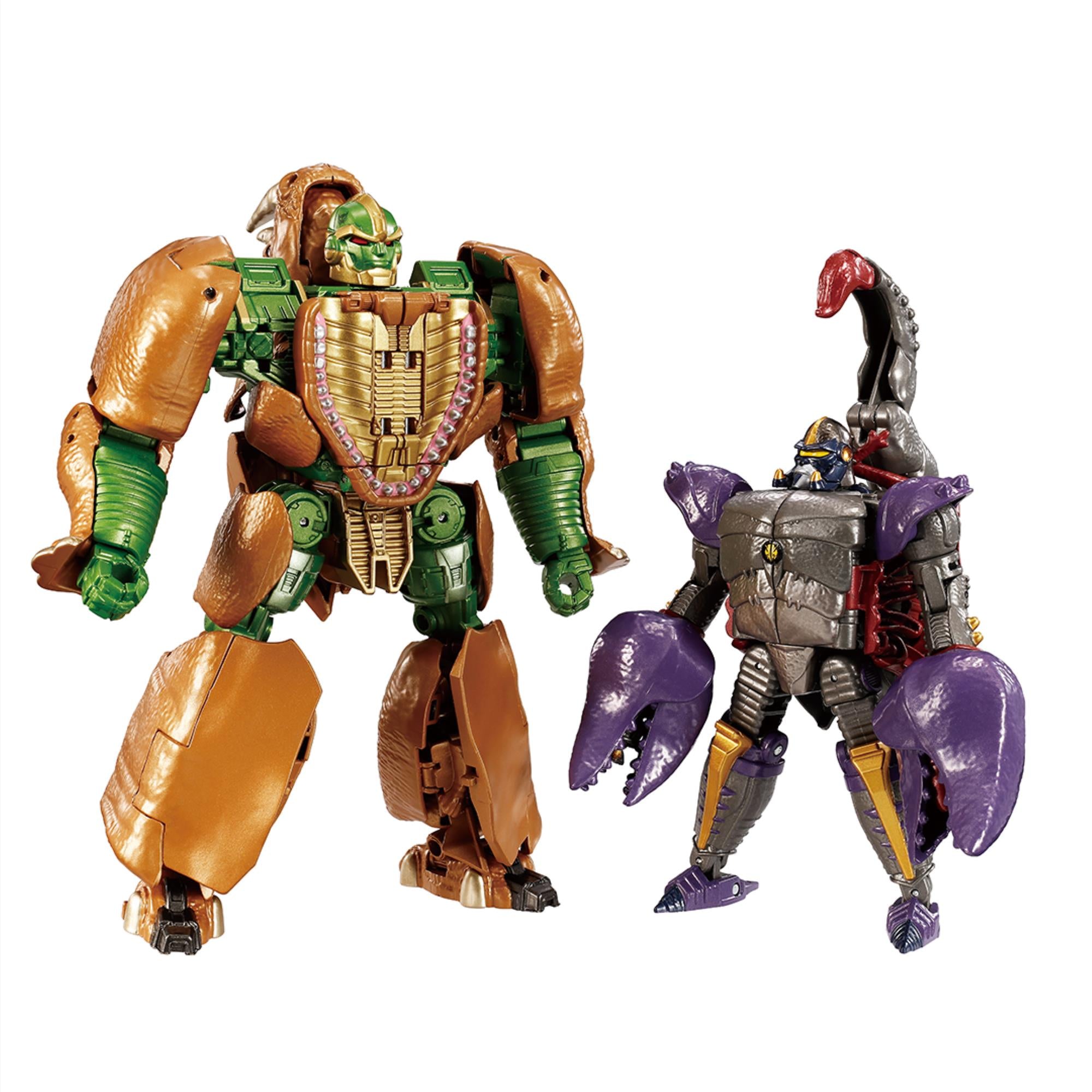 transformers - beast wars: bwvs-02 rhinox vs. predacon scorponok figures