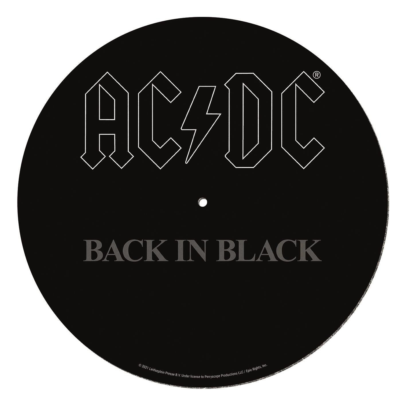 ac/dc - back in black vinyl record slipmat (lp)