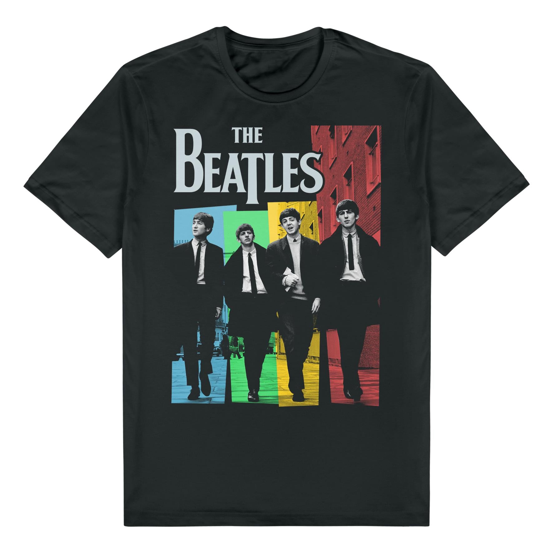 beatles, the - coloured stripe t-shirt