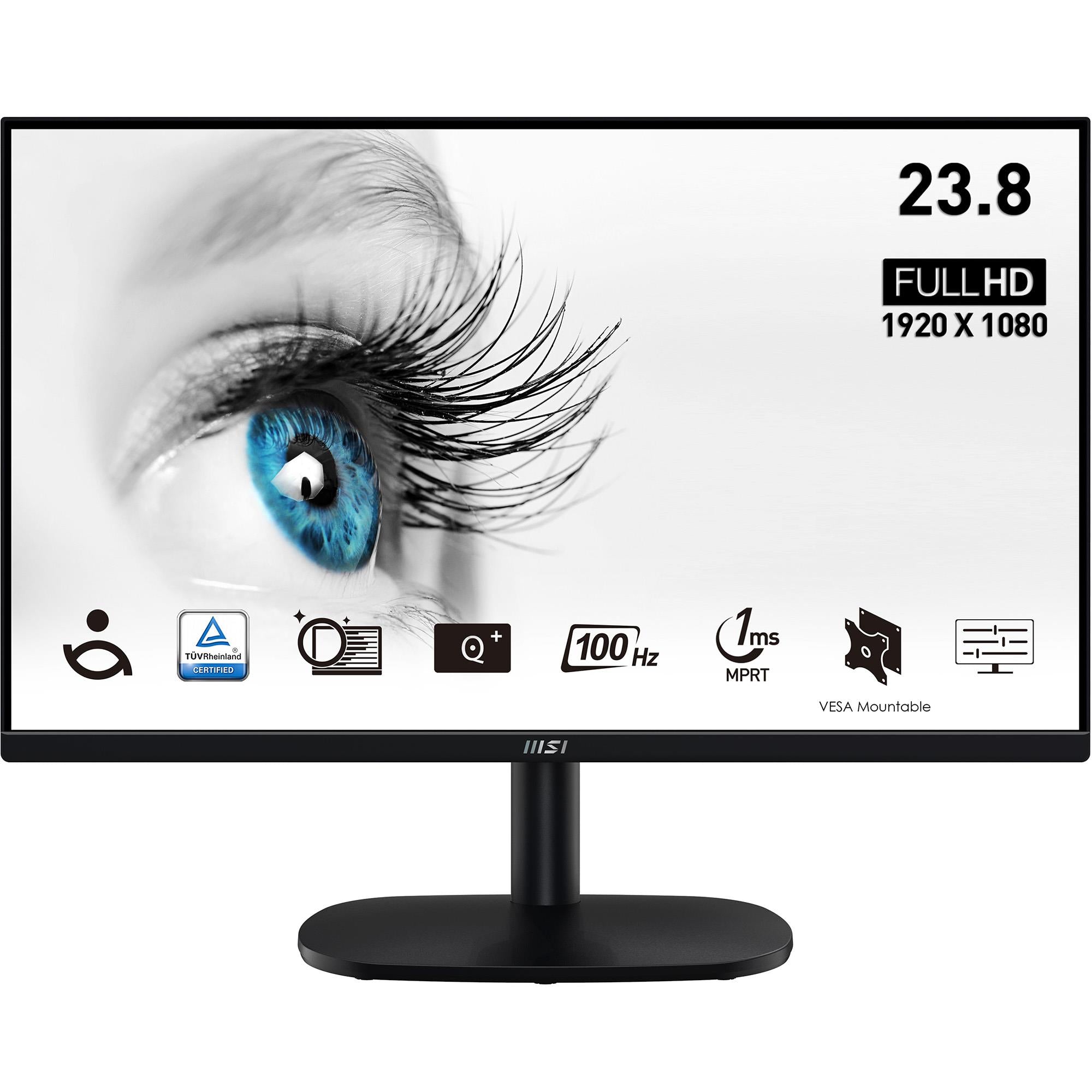 msi pro mp245v 23.8" full hd 100hz business monitor