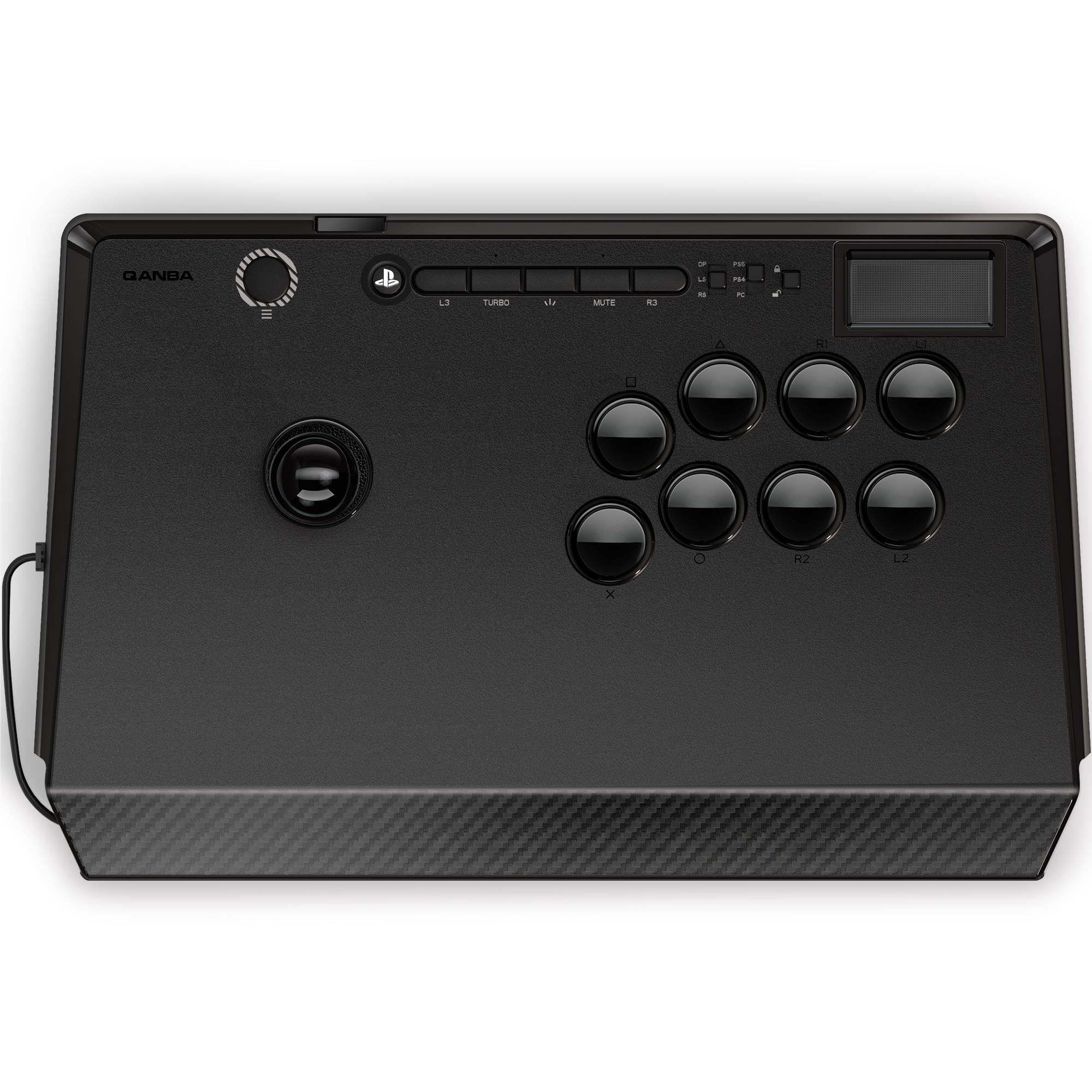 qanba titan wired fight stick (black)