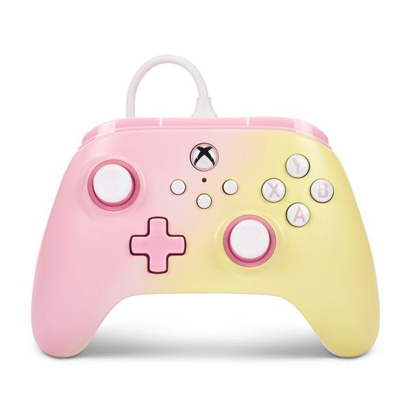 powera advantage wired controller for xbox series x|s (pink lemonade)