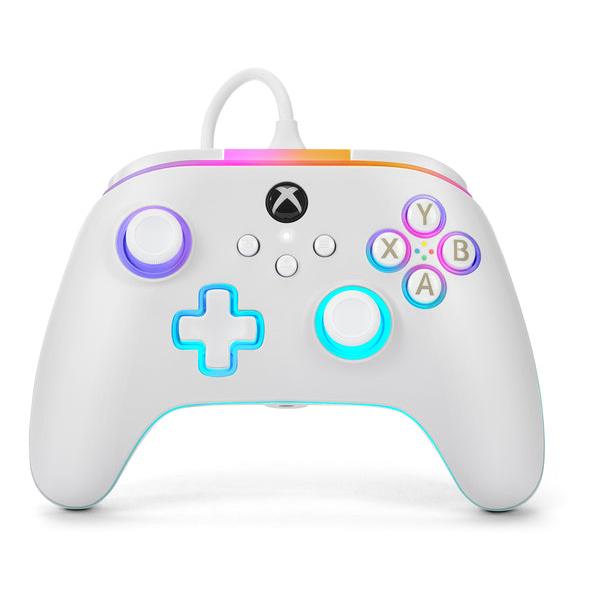 powera advantage wired controller for xbox series x|s with lumectra (white)