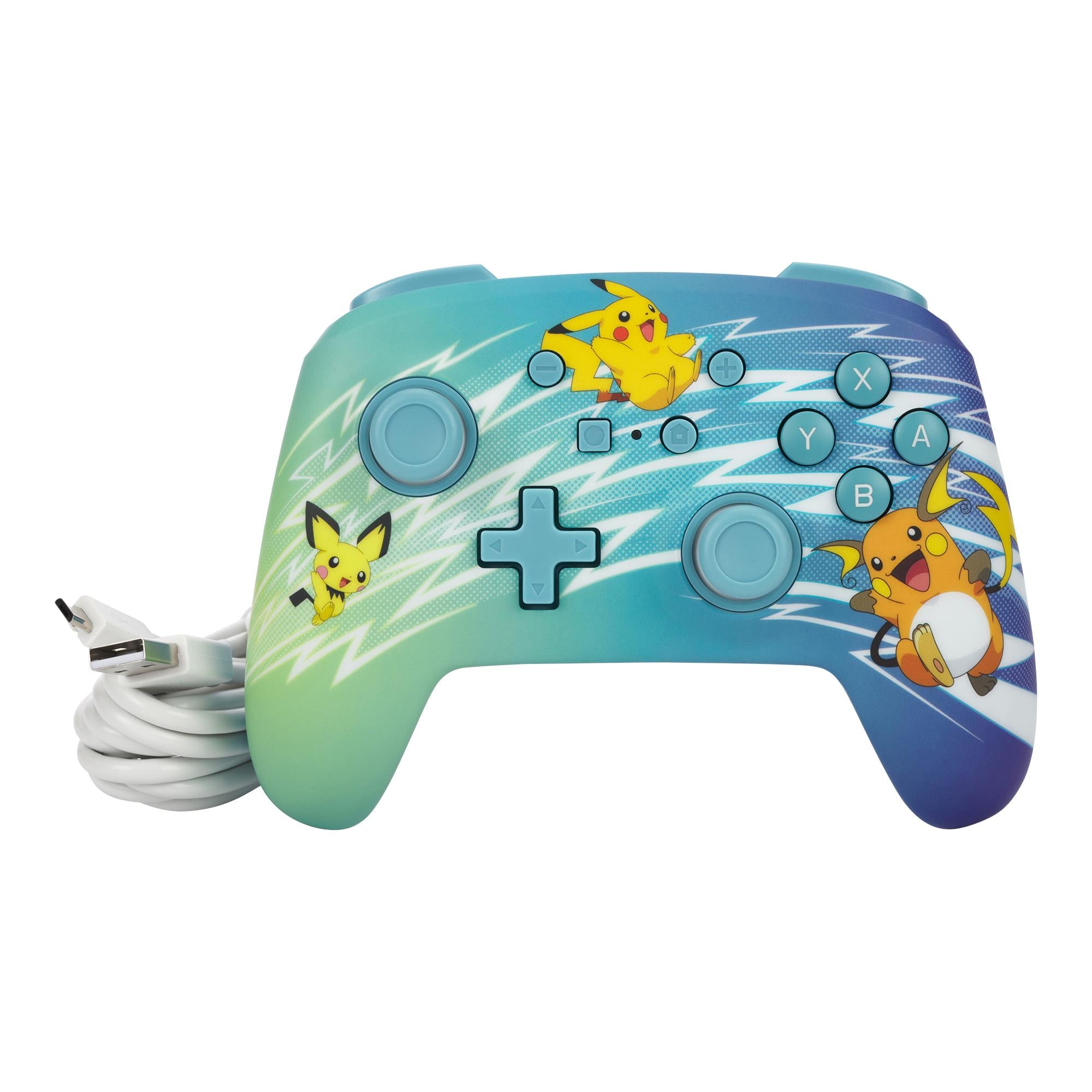 powera enhanced wired controller for nintendo switch (pikachu evolution)