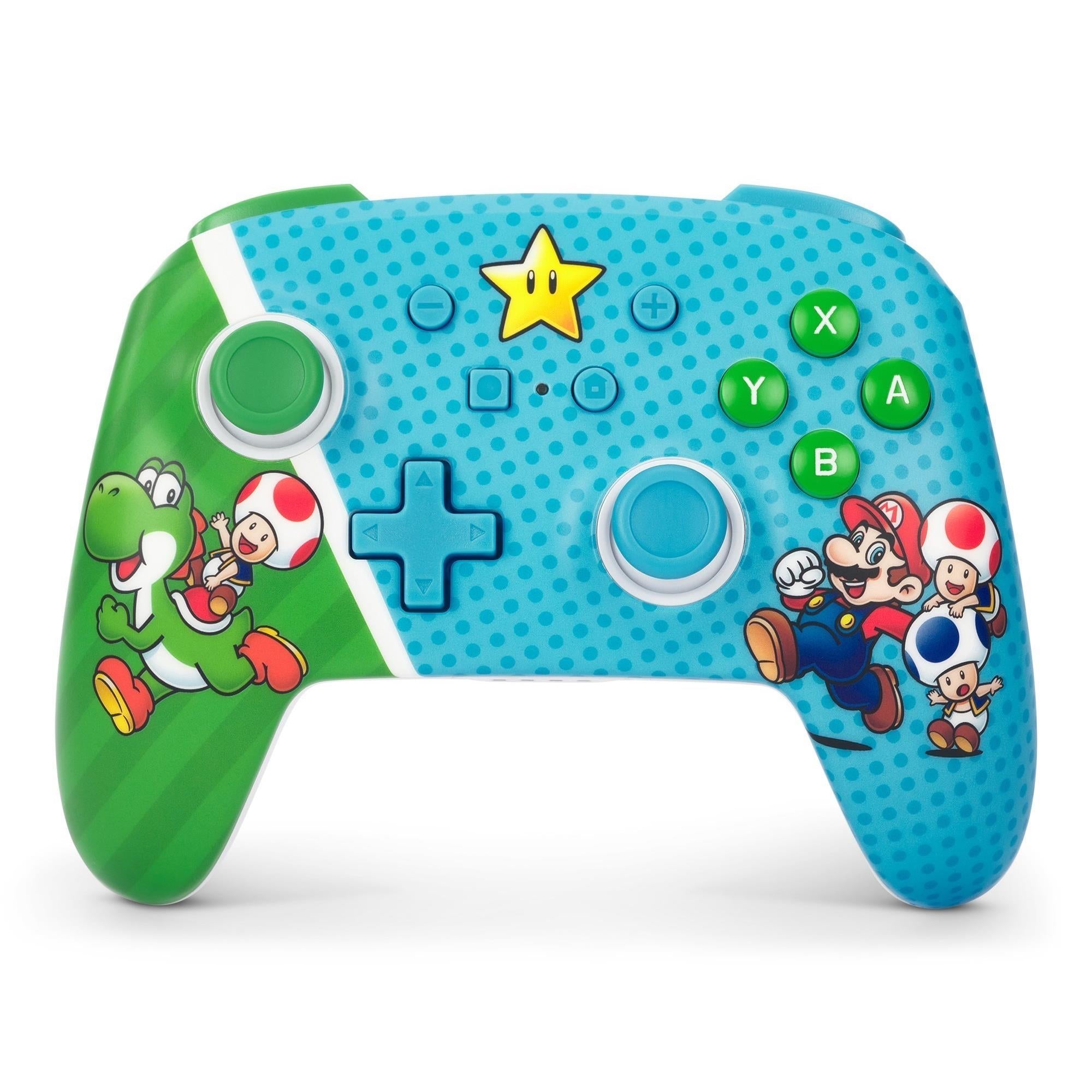 powera enhanced wireless controller for nintendo switch (mario super star friends)