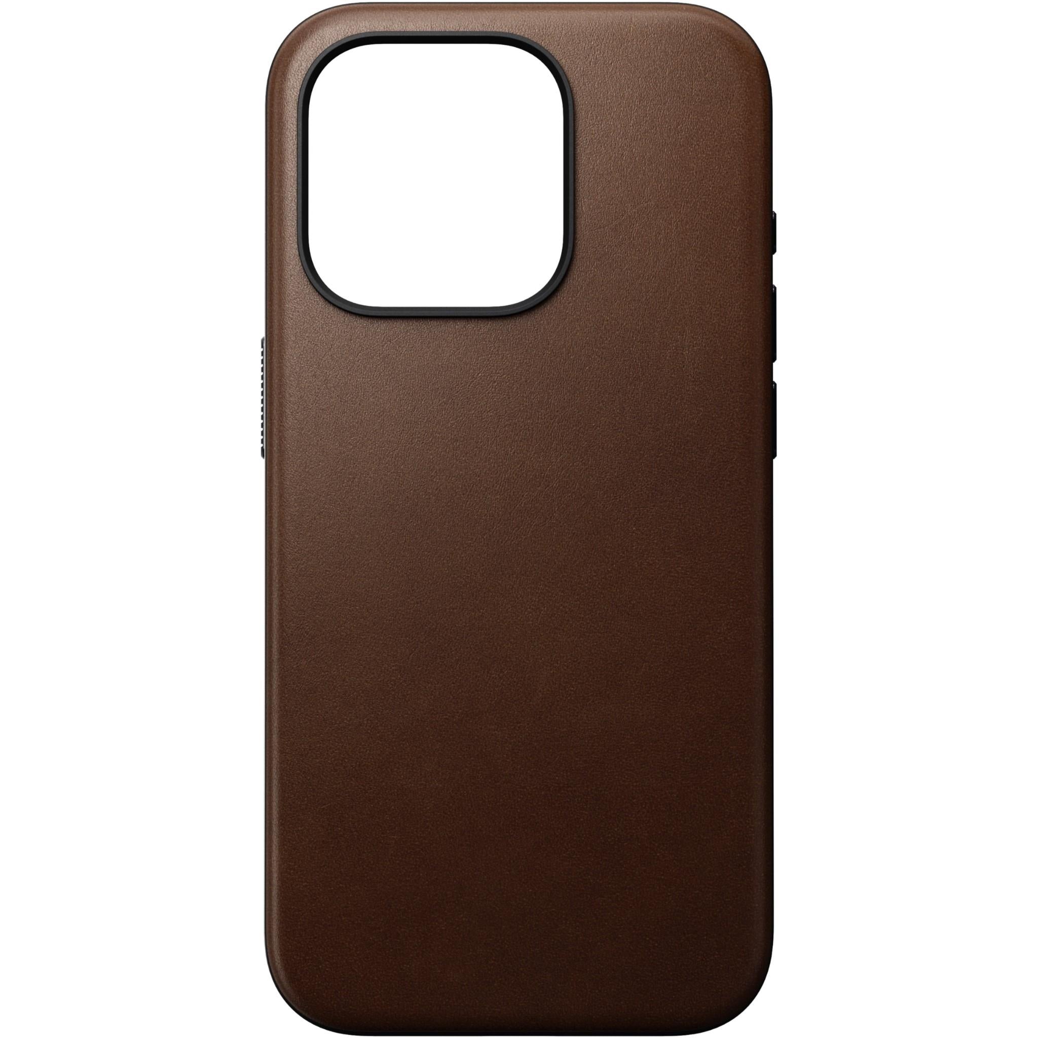 nomad ecco leather case for iphone 15 pro (brown)