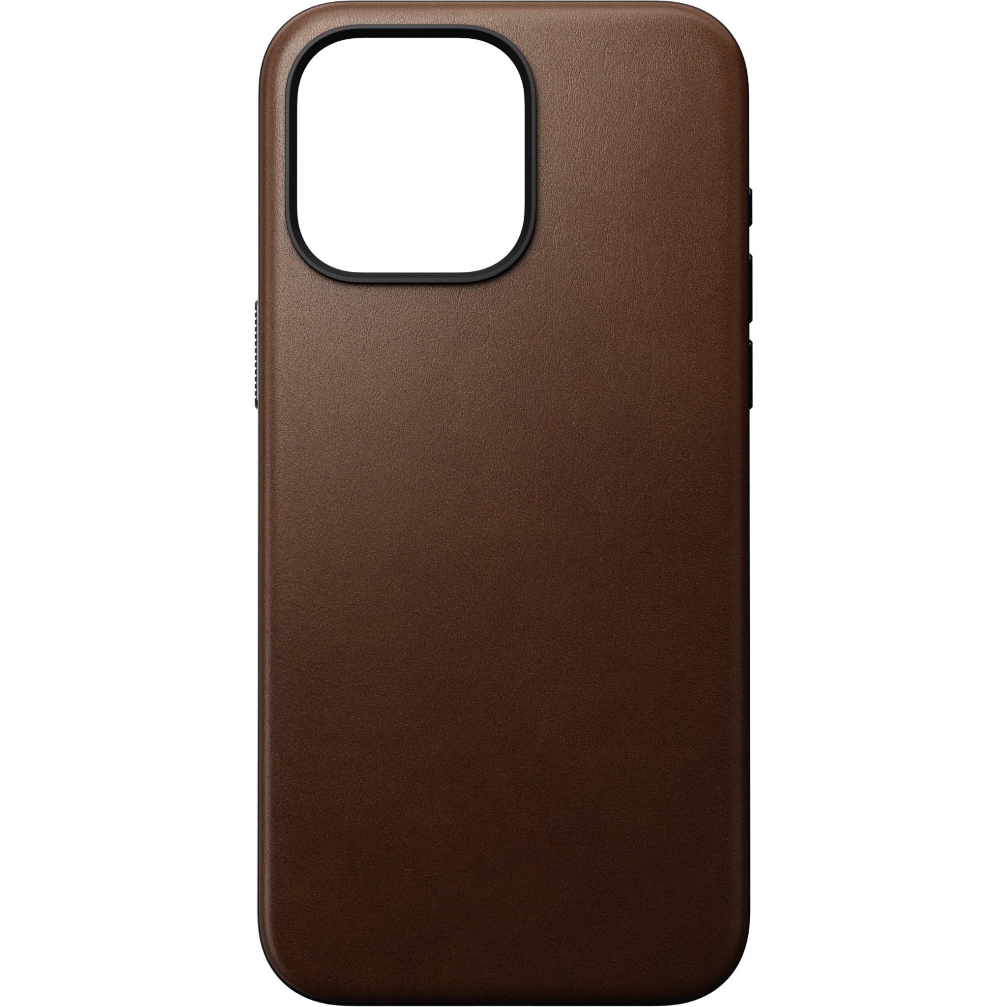 nomad ecco leather case for iphone 15 pro max (brown)