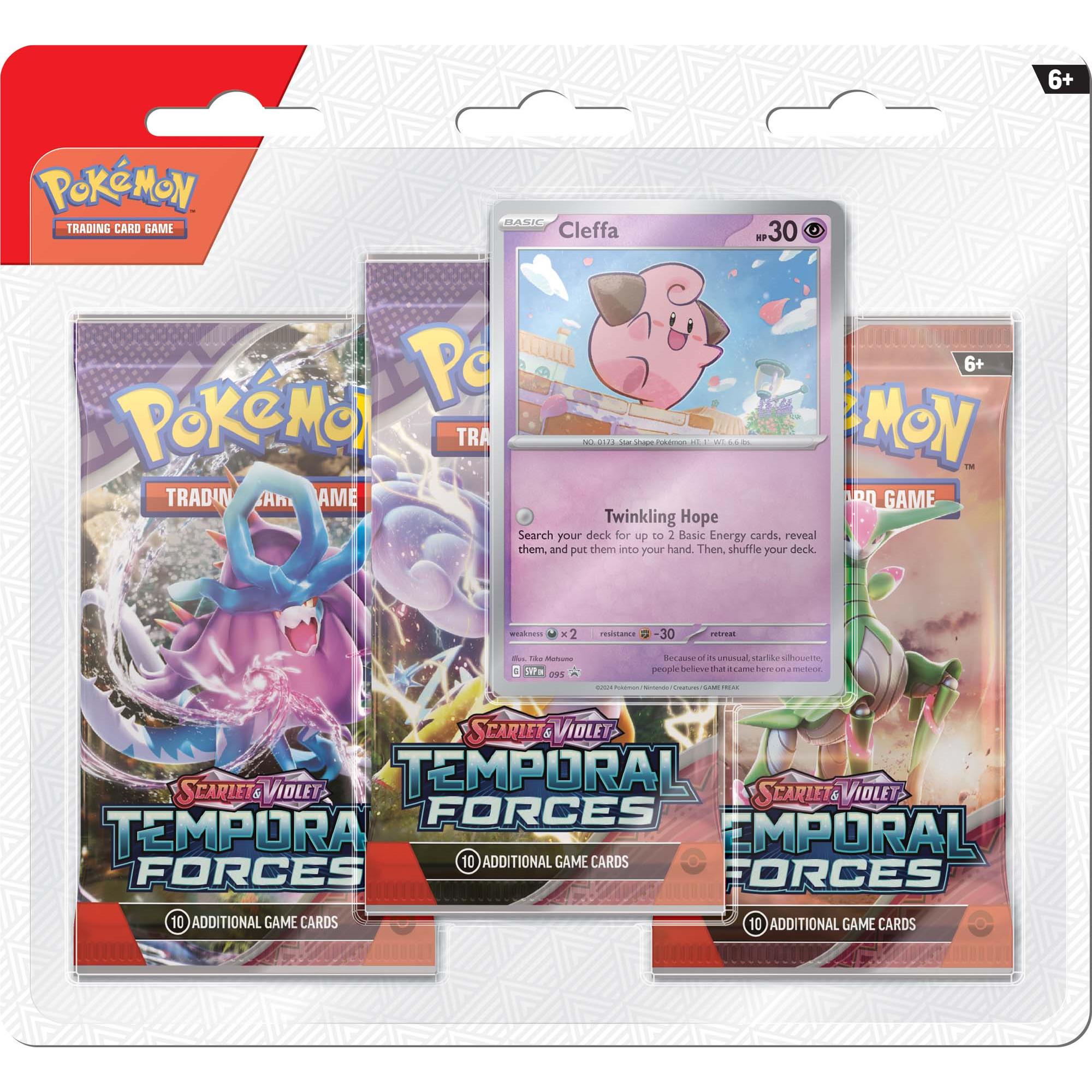 pokemon trading card game - scarlet & violet: temporal forces three booster blister