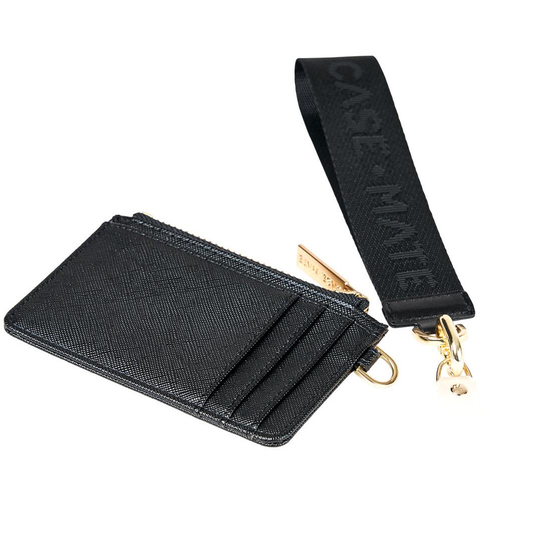 case-mate essential wallet case with phone wristlet (black)