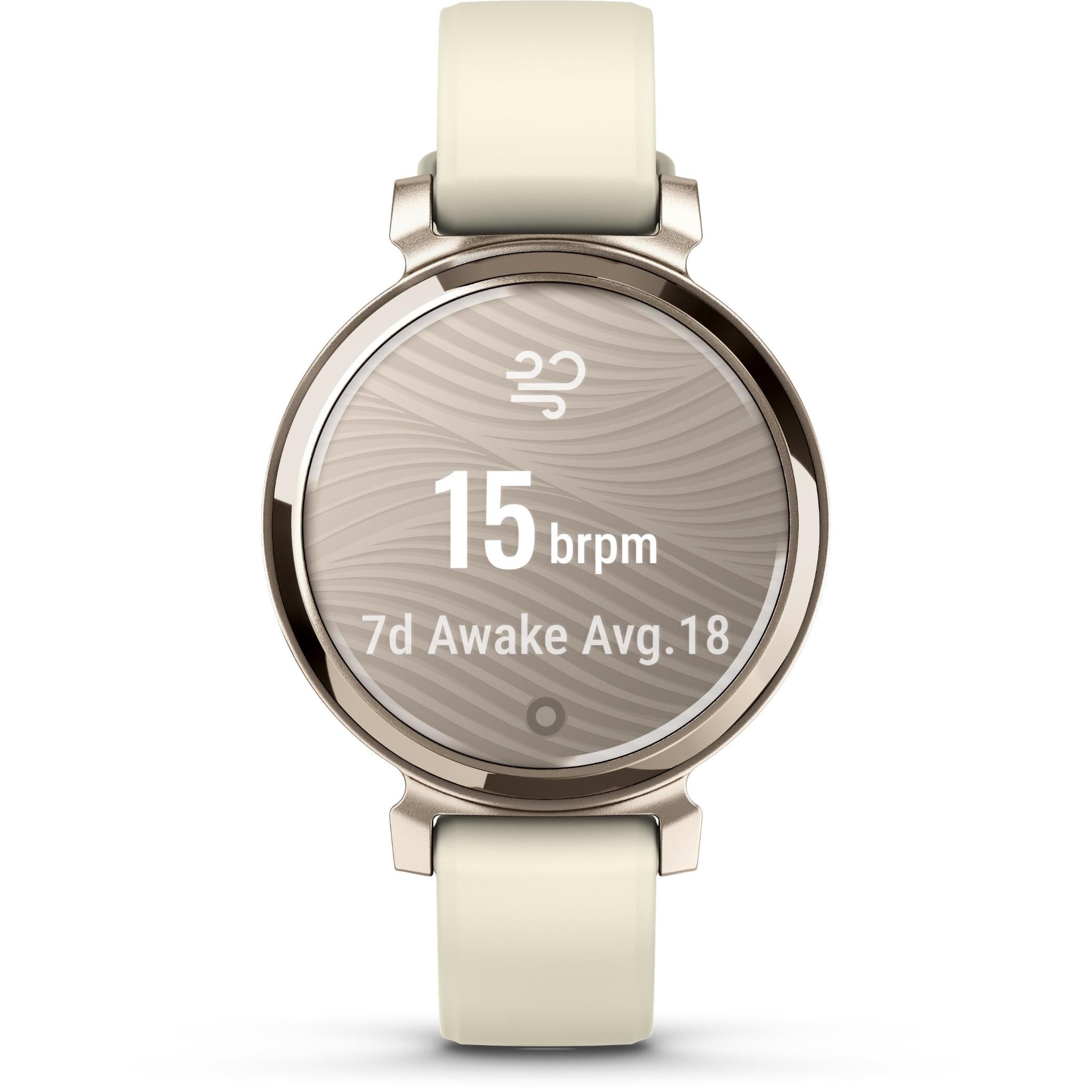 garmin lily® 2, cream gold with coconut silicone band