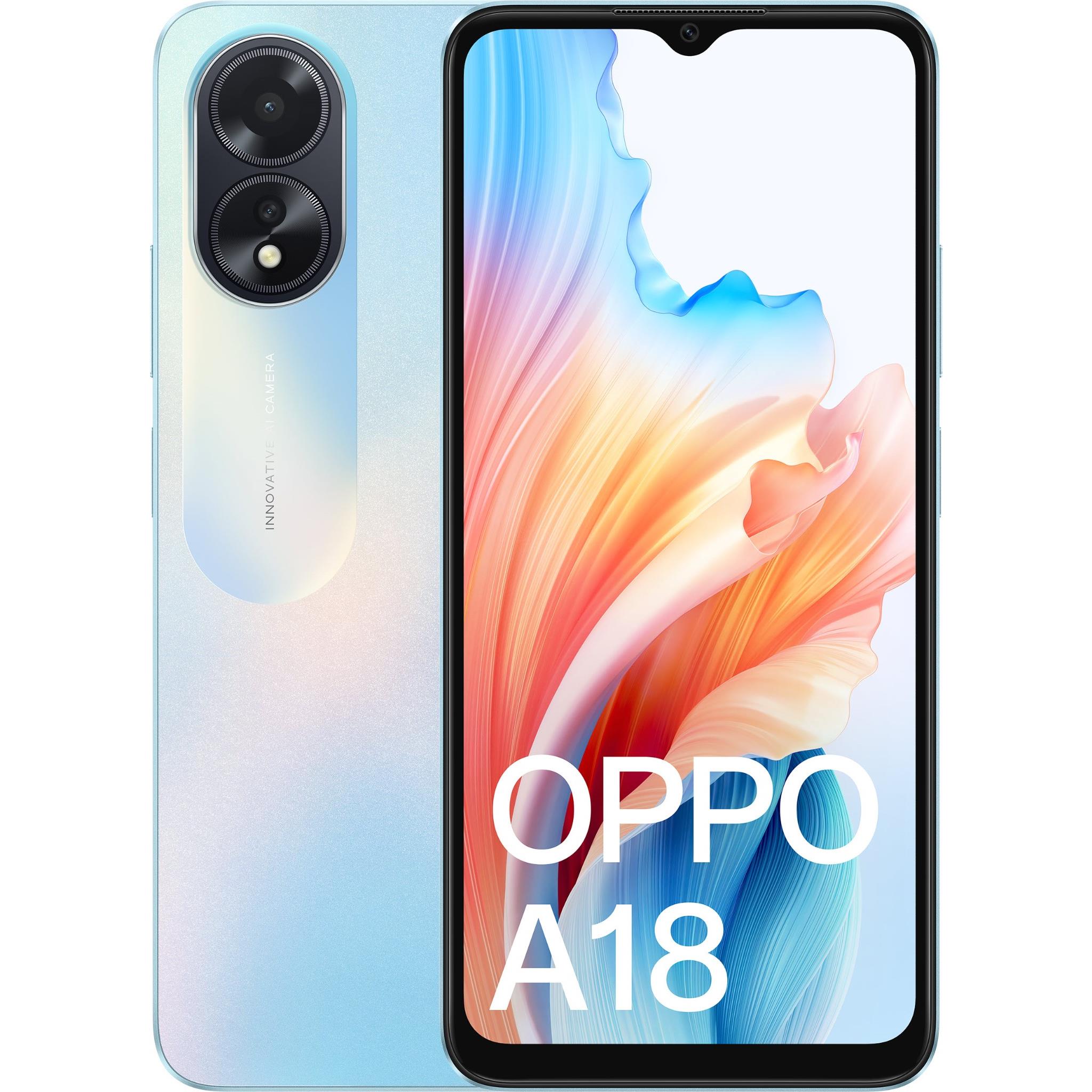 oppo a18 4g 128gb (glowing blue)