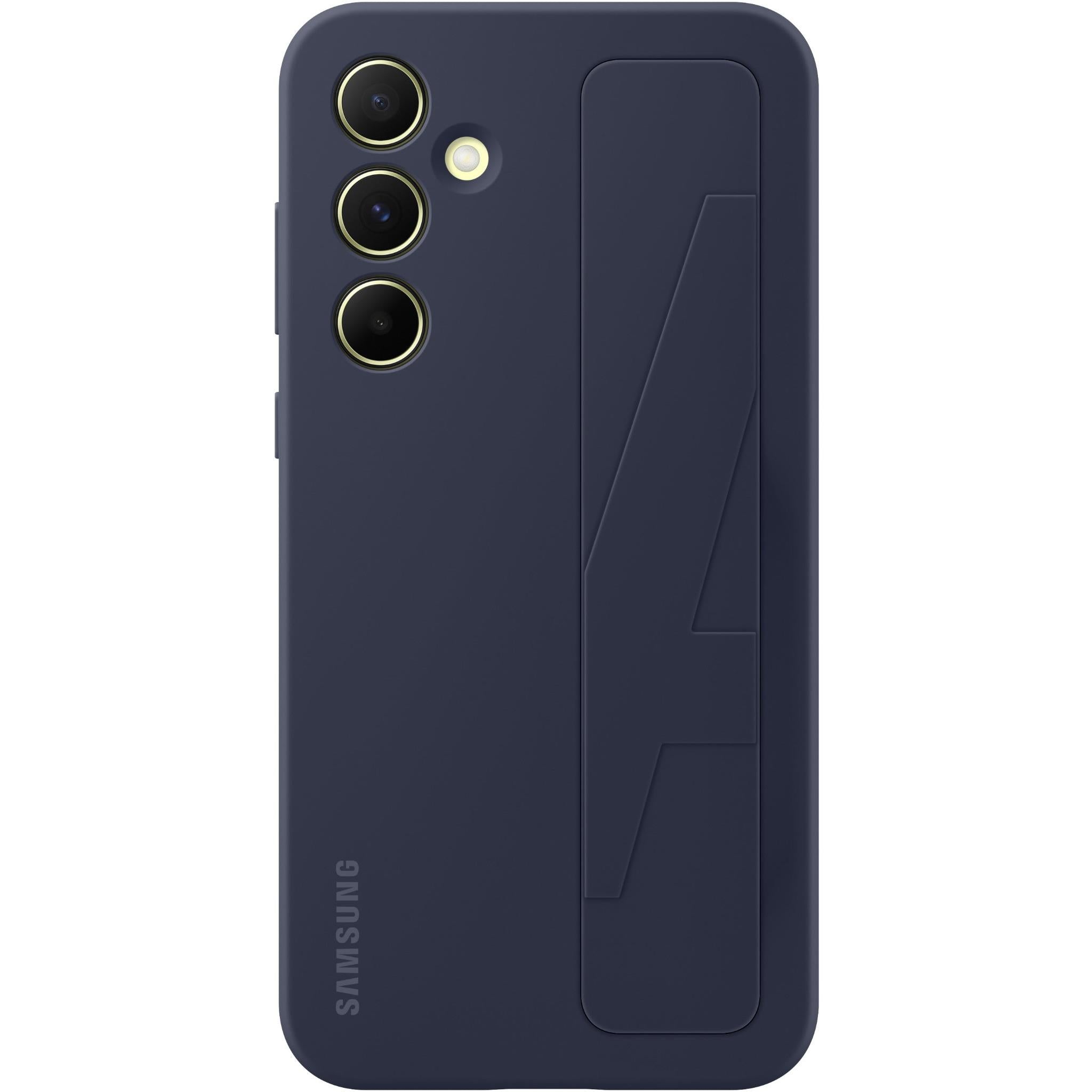 samsung standing grip case for galaxy a55 (blue black)