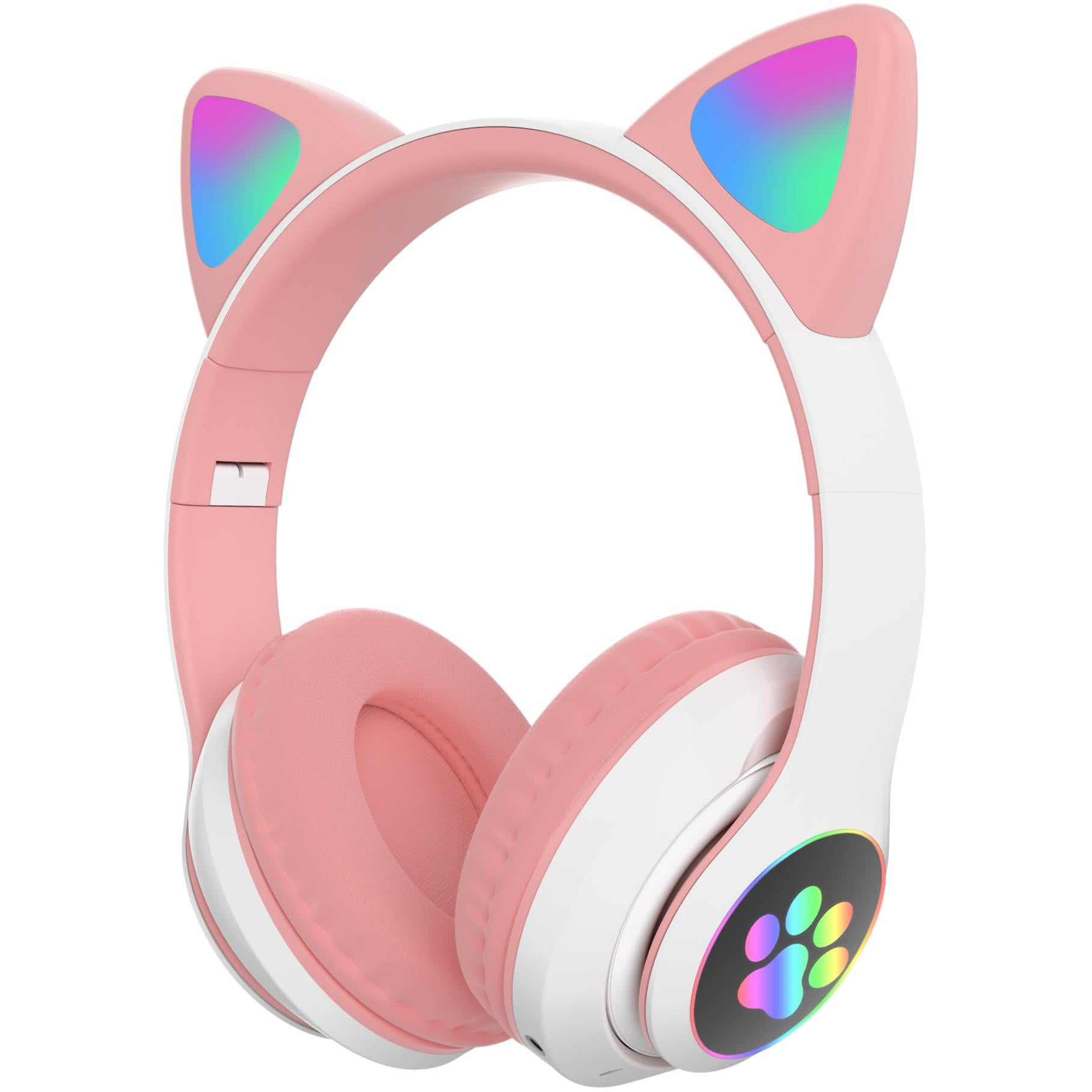 polaroid foldable rgb wireless kids over-ear headphones