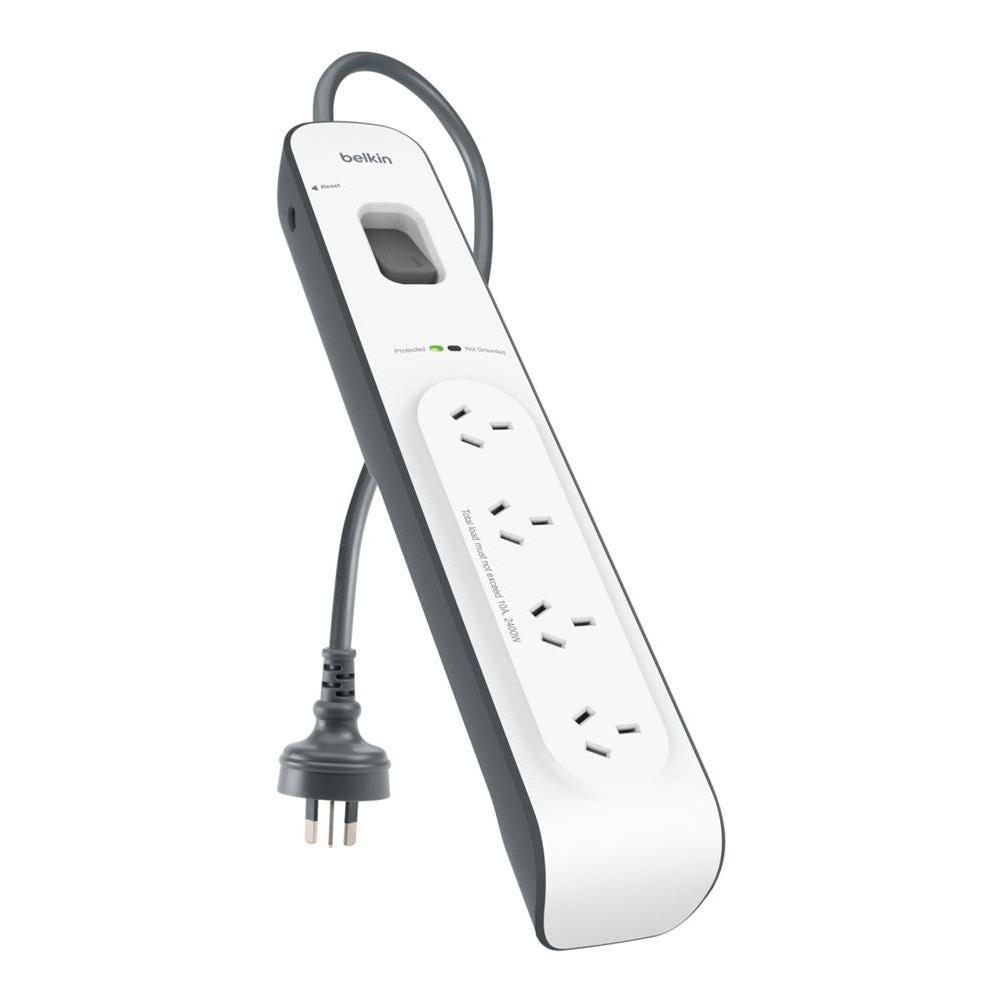 belkin 4-outlet surge protection strip with 2m power cord
