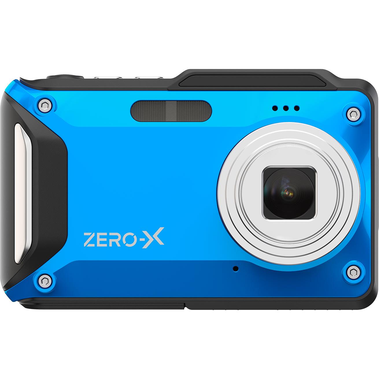 zero-x aqua waterproof 4k uhd digital camera (blue)