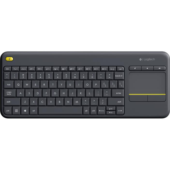 logitech k400 plus wireless touch keyboard (black)