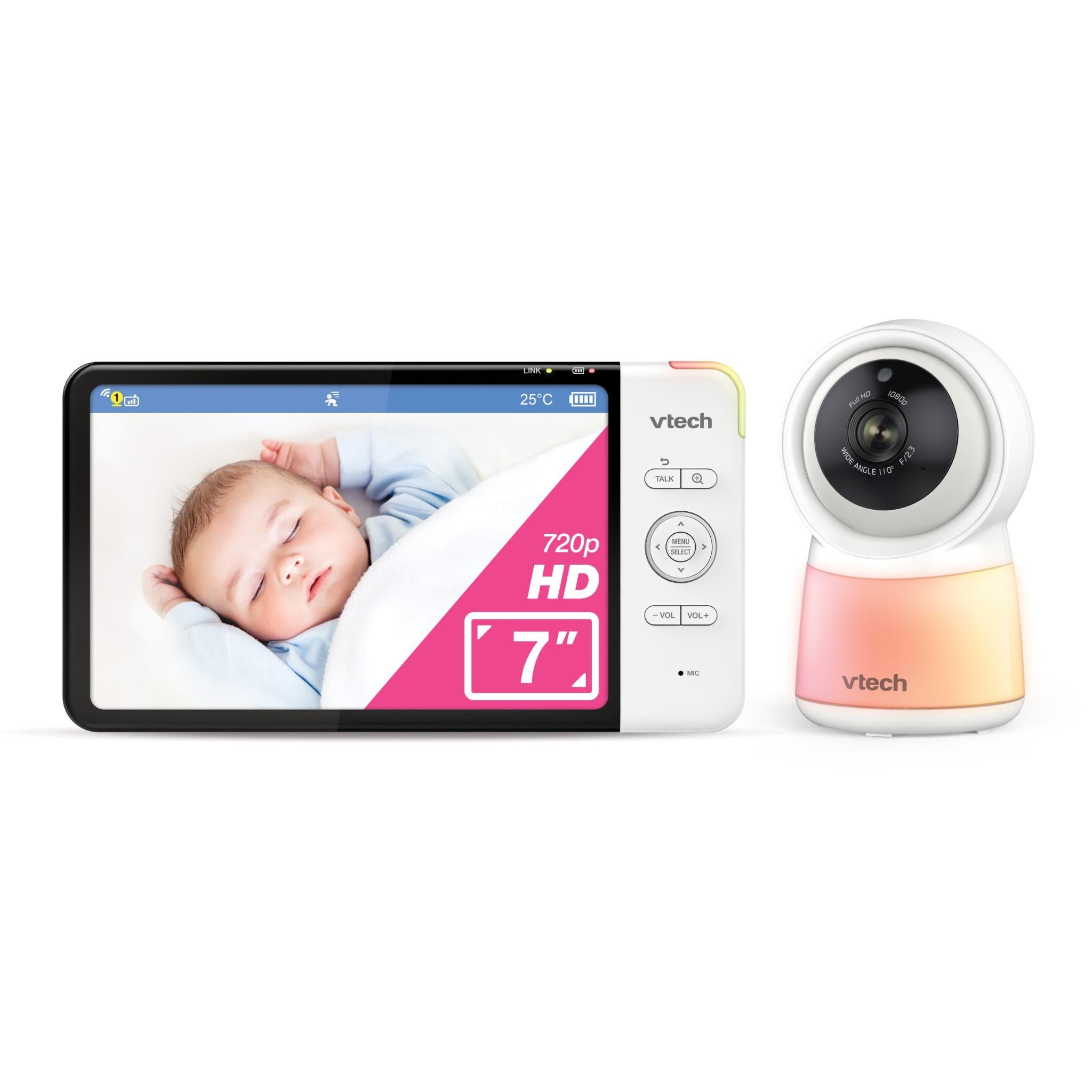 vtech rm7754hdv2 7” smart hd video monitor with remote access