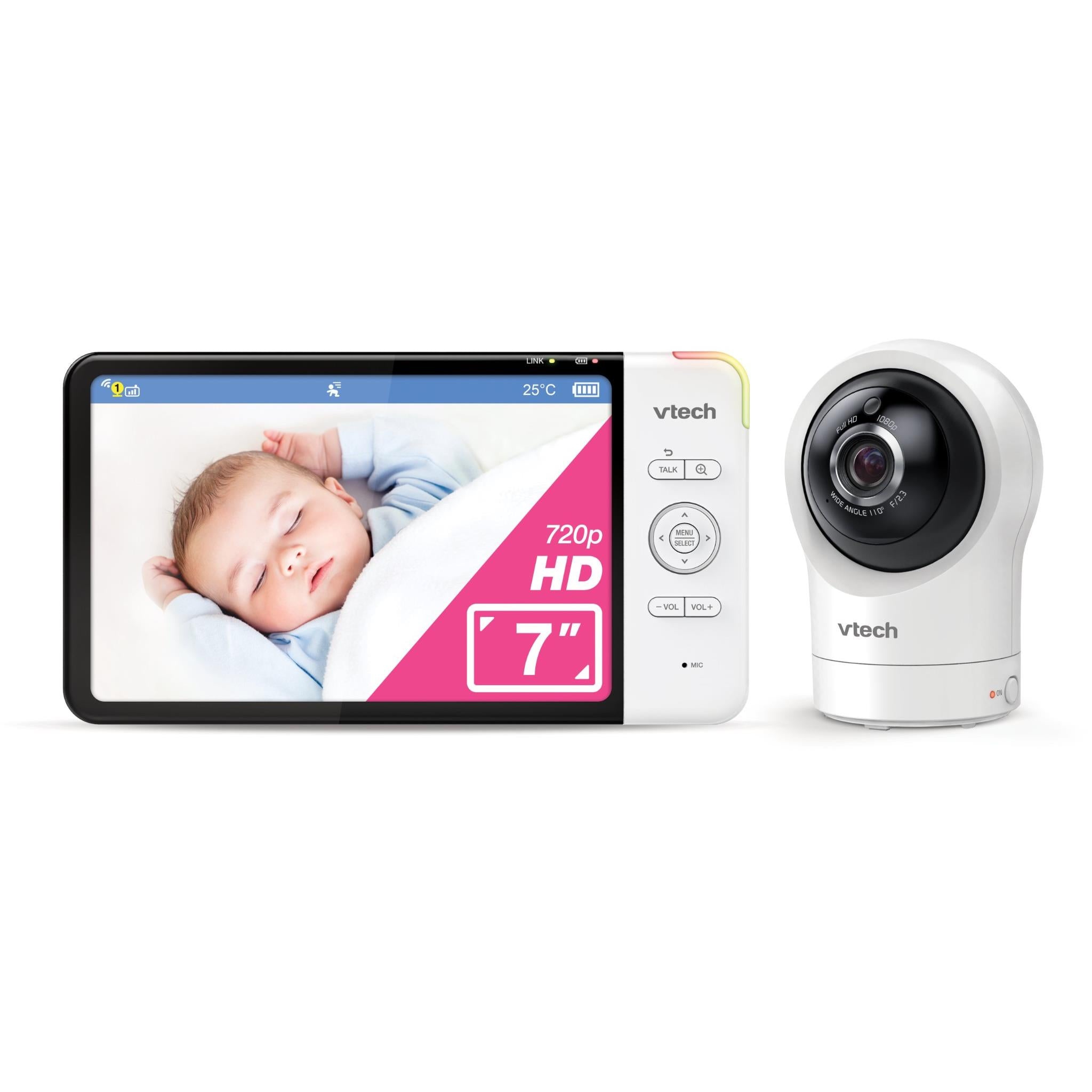 vtech rm7764hdv2 7” smart hd pan & tilt video monitor with remote access