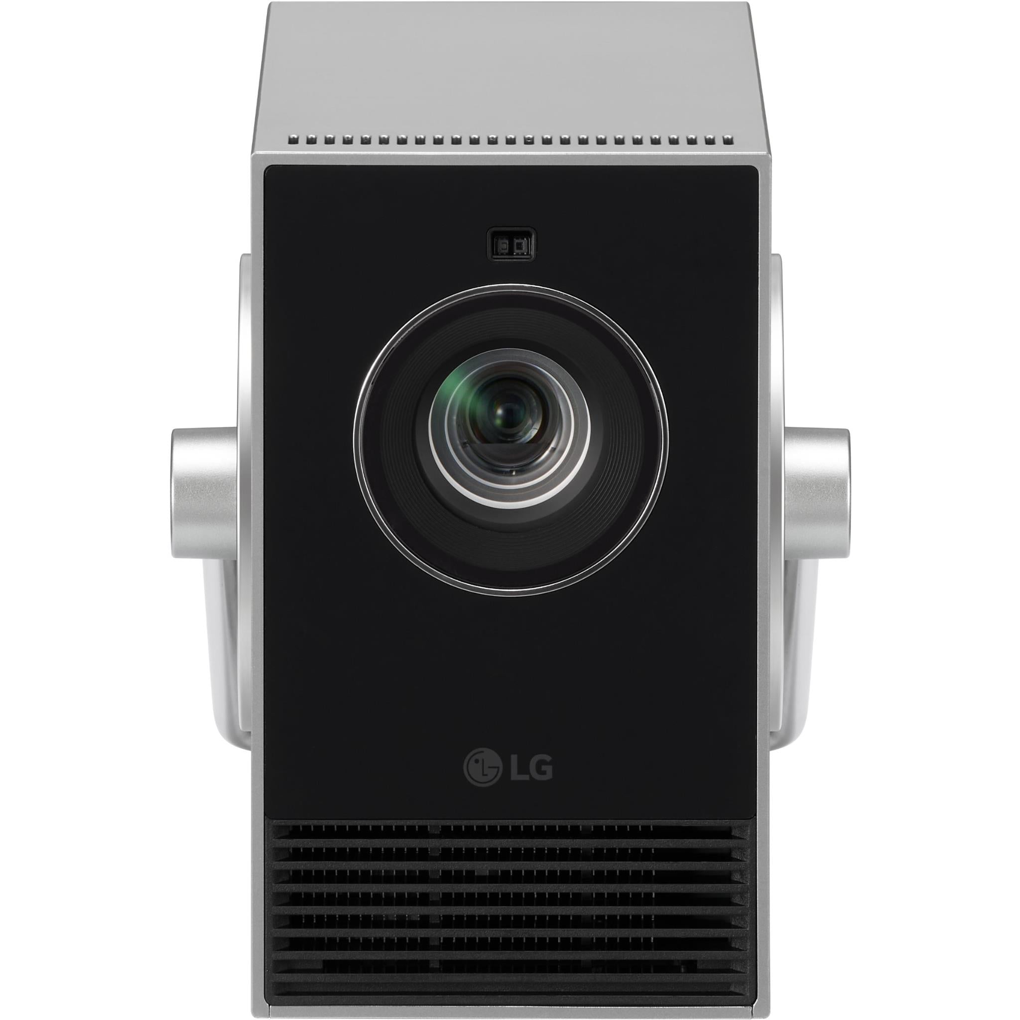 lg hu710pb cinebeam qube lifestyle 4k uhd smart projector