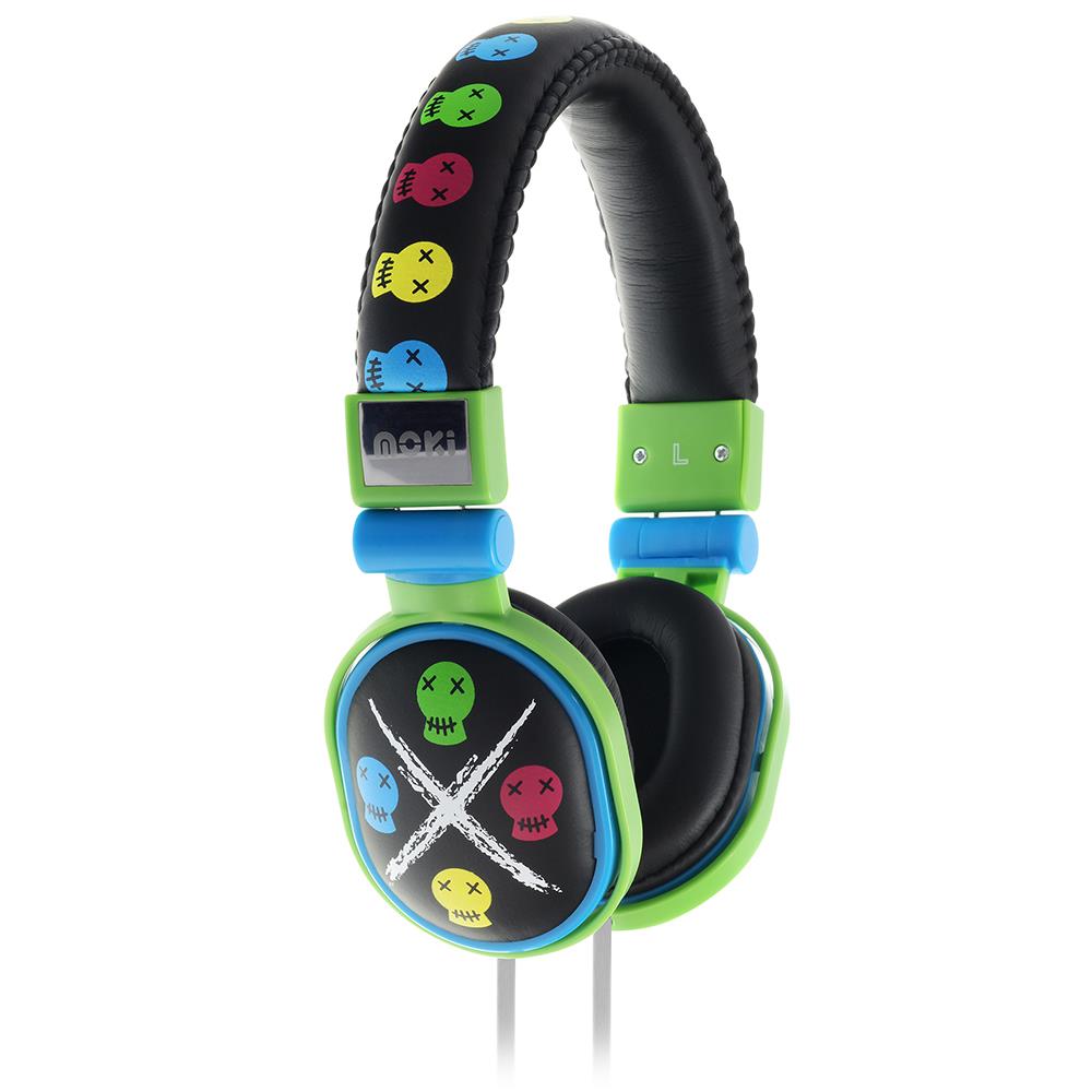 moki poppers kids over-ear headphones (skull)