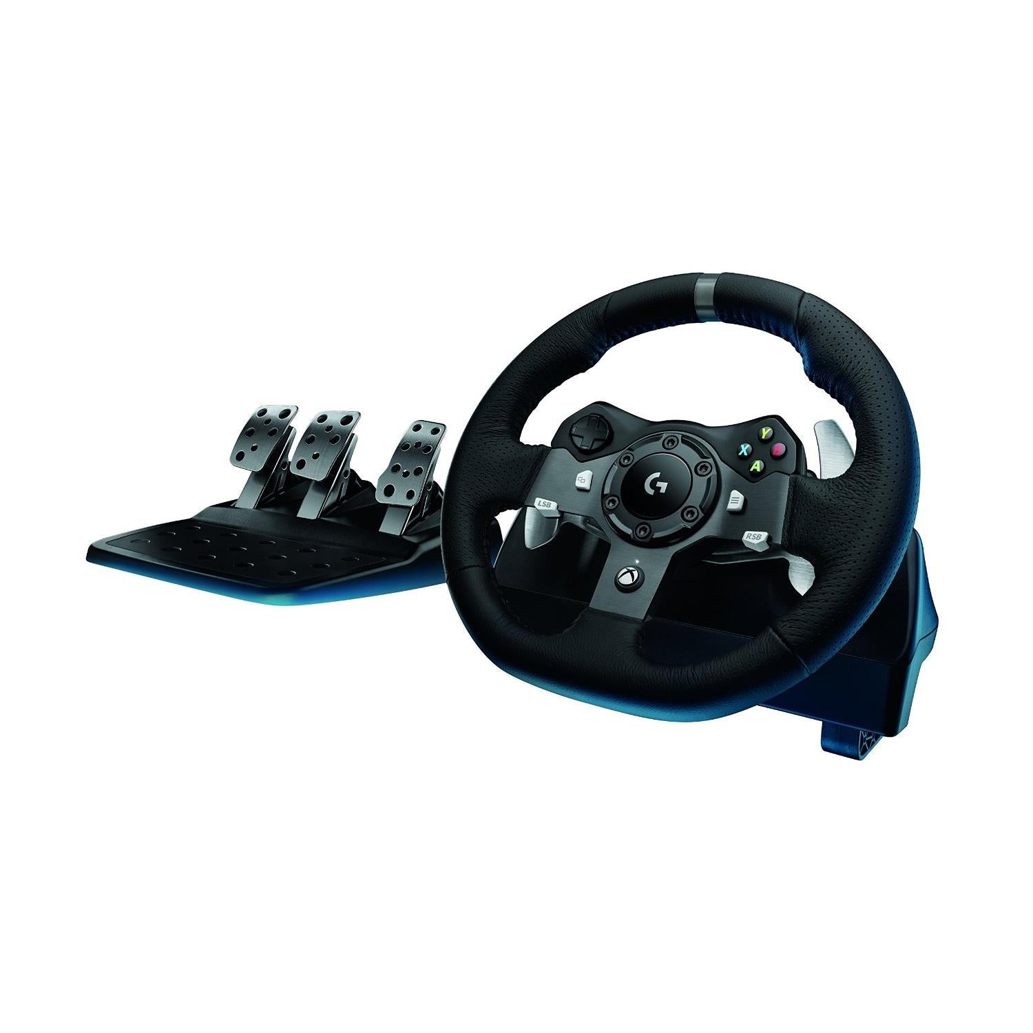 logitech g920 driving force racing wheel for xbox series x/s one and pc
