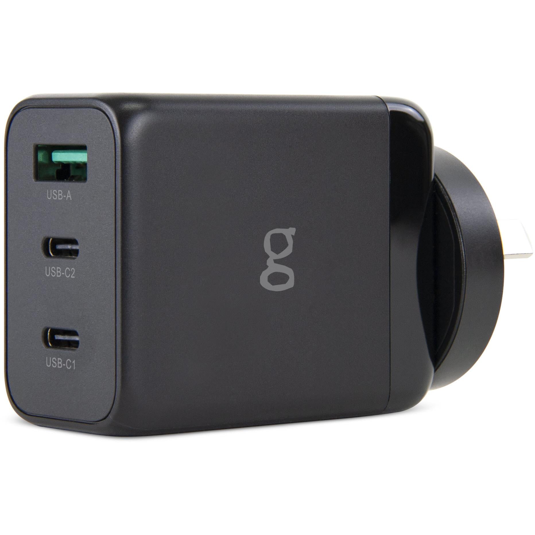 gecko 65w gan dual port usb-c & usb-a wall charger