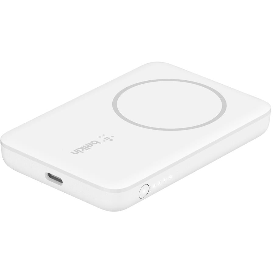 belkin boostup charge 2500mah magnetic power bank for iphone 13/12 (white)