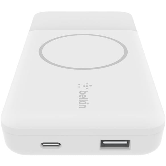belkin boostup 10k magnetic portable wireless charger for iphone (white)