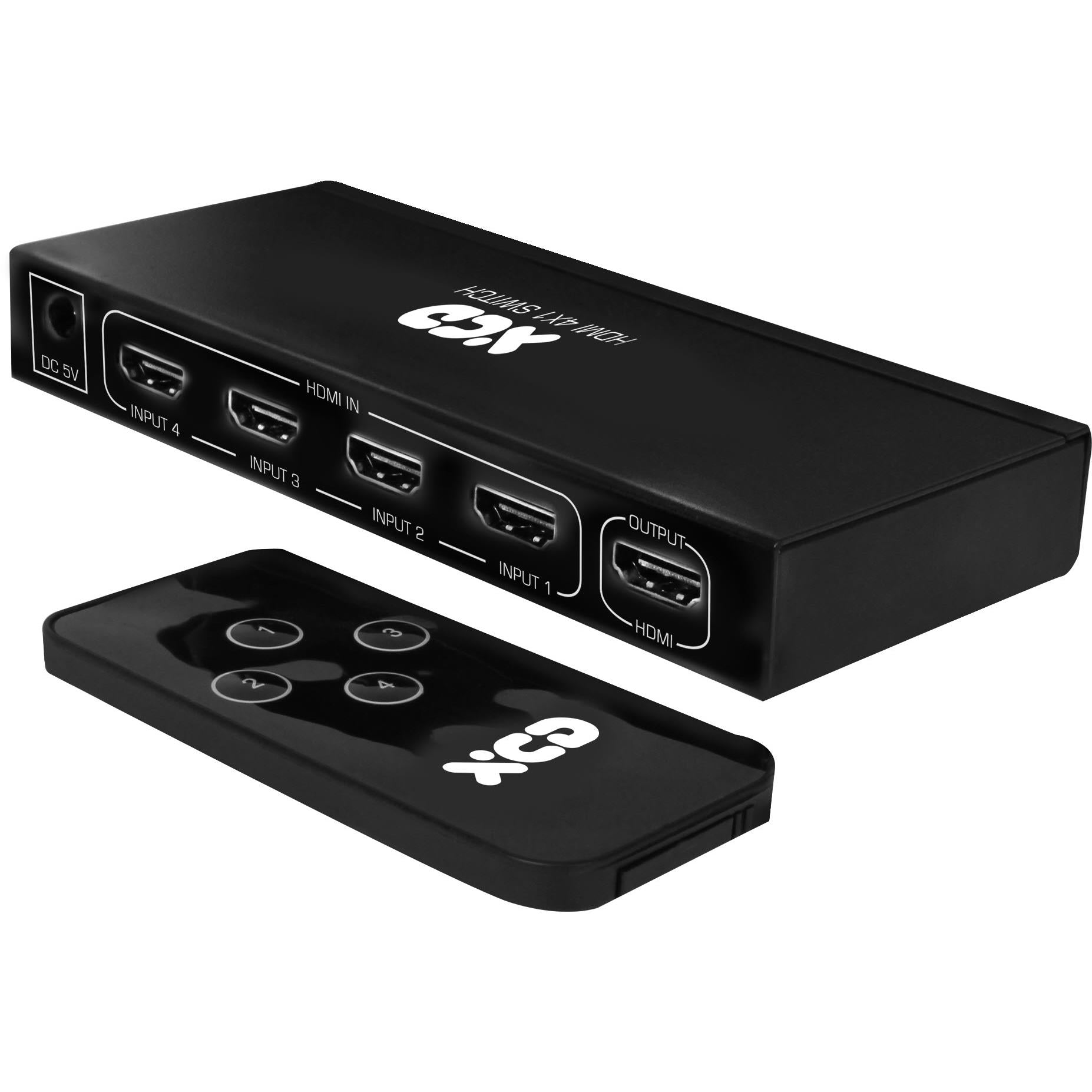 xcd essentials hdmi 4 to 1 splitter with remote