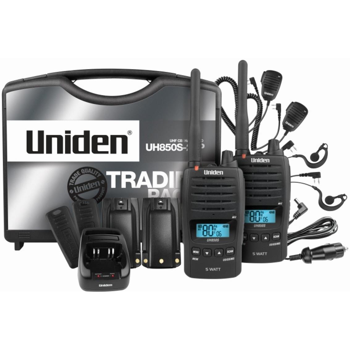 uniden uh850s-2tp 5w uhf waterproof cb handheld (tradies pack)