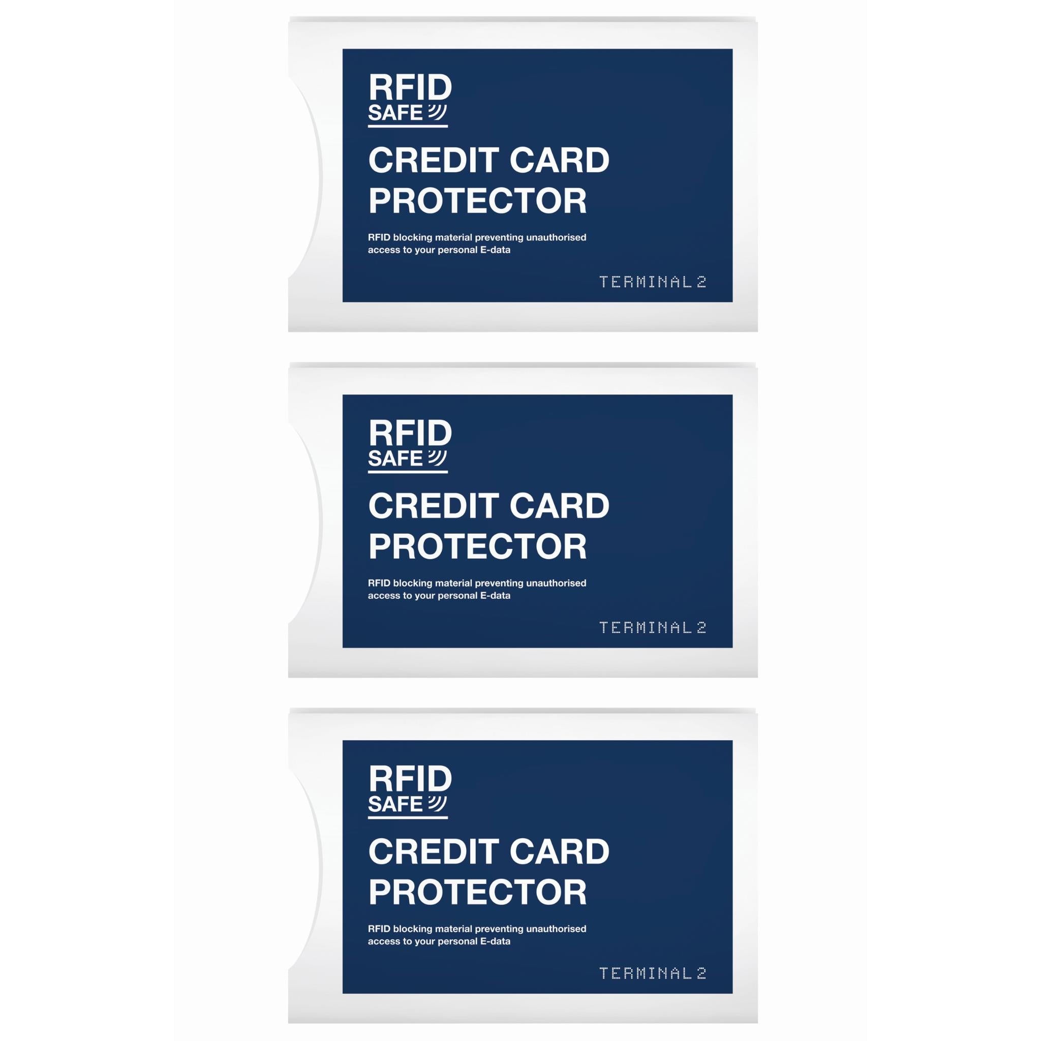 terminal 2 rfid credit card protector (3 pack)