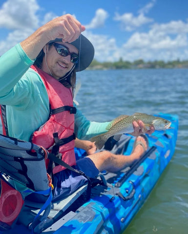 Morgan Cole Dean shows off his latest catch.