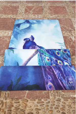 Spirited Peacock Natural Rubber Yoga Mat Vegan Suede Surface