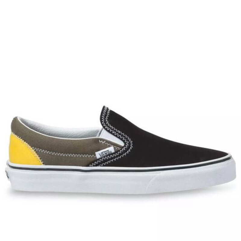 yellow vans with black zig zag