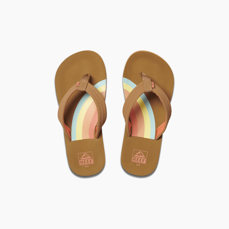 Reef Ahi Kids Girls Rainbow Sandals 