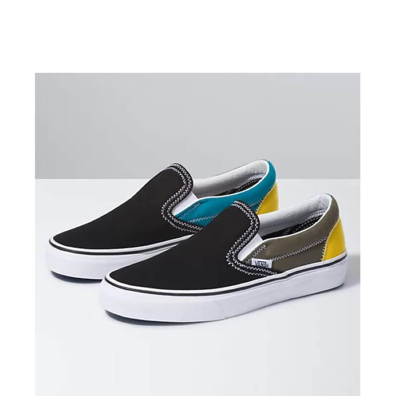 yellow vans with black zig zag