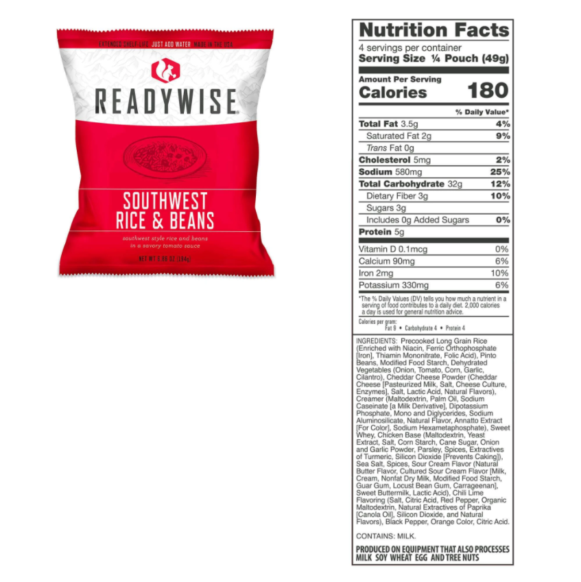 ReadyWise Emergency And Campsite Meal Supply Package - 2160 Serving Package