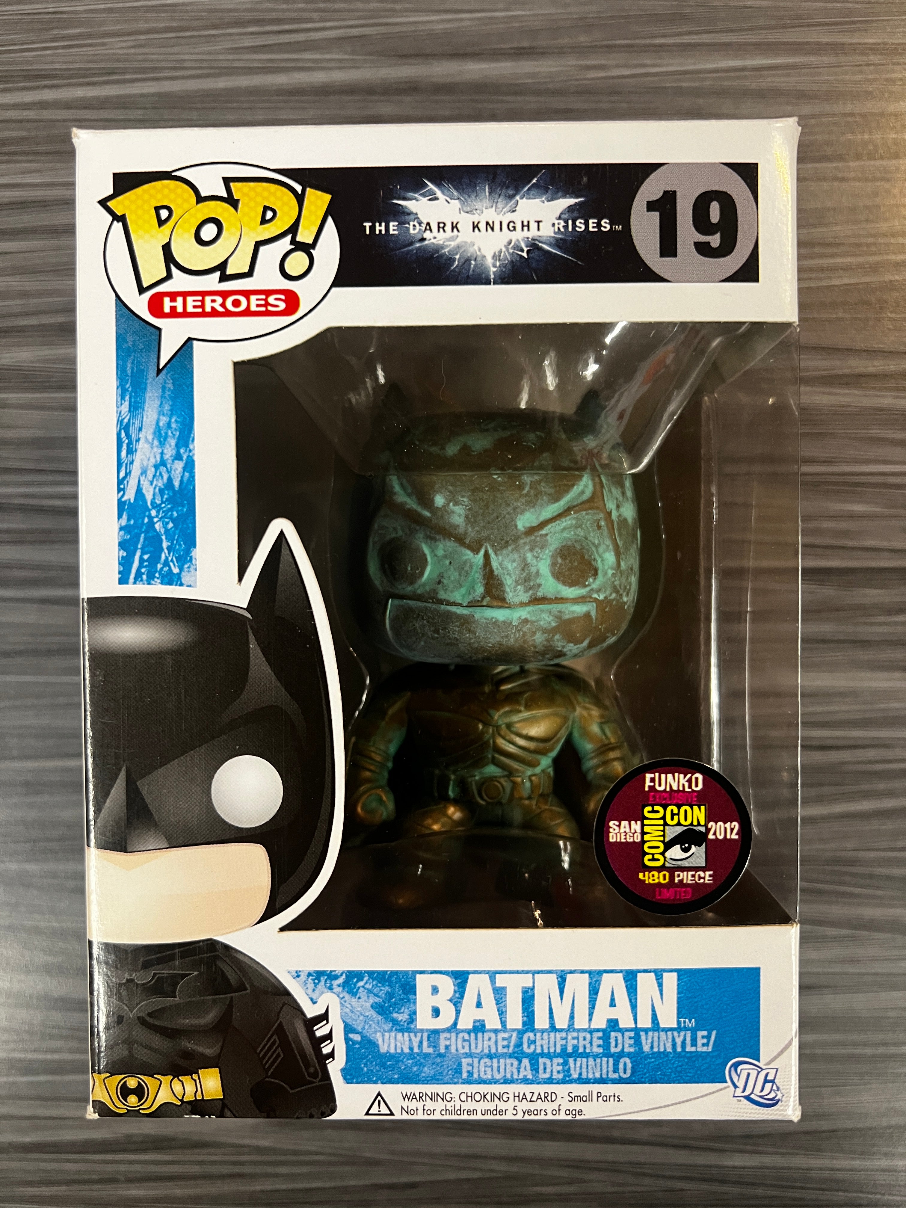 Funko POP! Heroes: The Dark Knight Rises - Batman [Patina] (2012 SDCC/480 PCS)(Damaged Box) #19