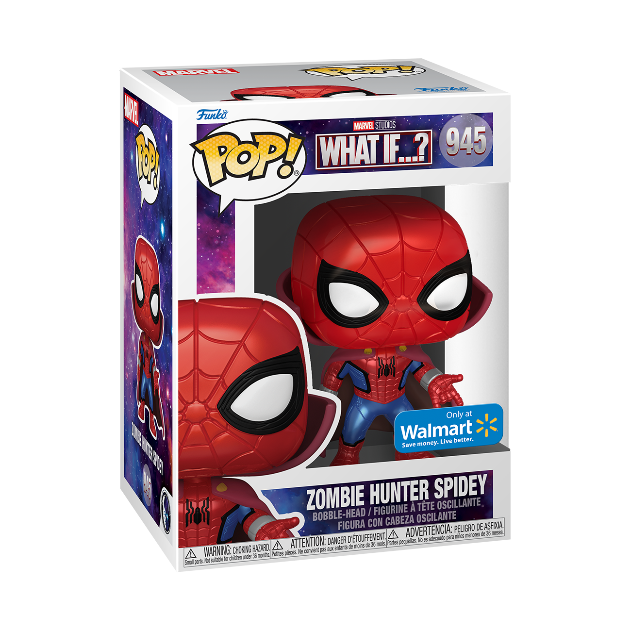 Funko POP!  Marvel: What If...? - Zombie Hunter Spidey [Metallic](Walmart) #945
