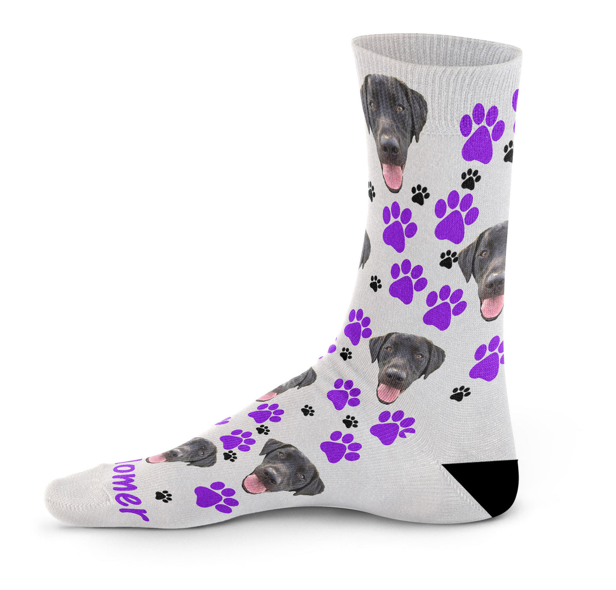 Download Custom Adult Crew Sock - The Paw Page