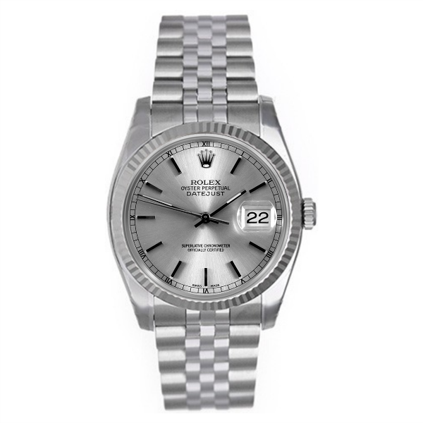 rolex datejust 16234 silver dial